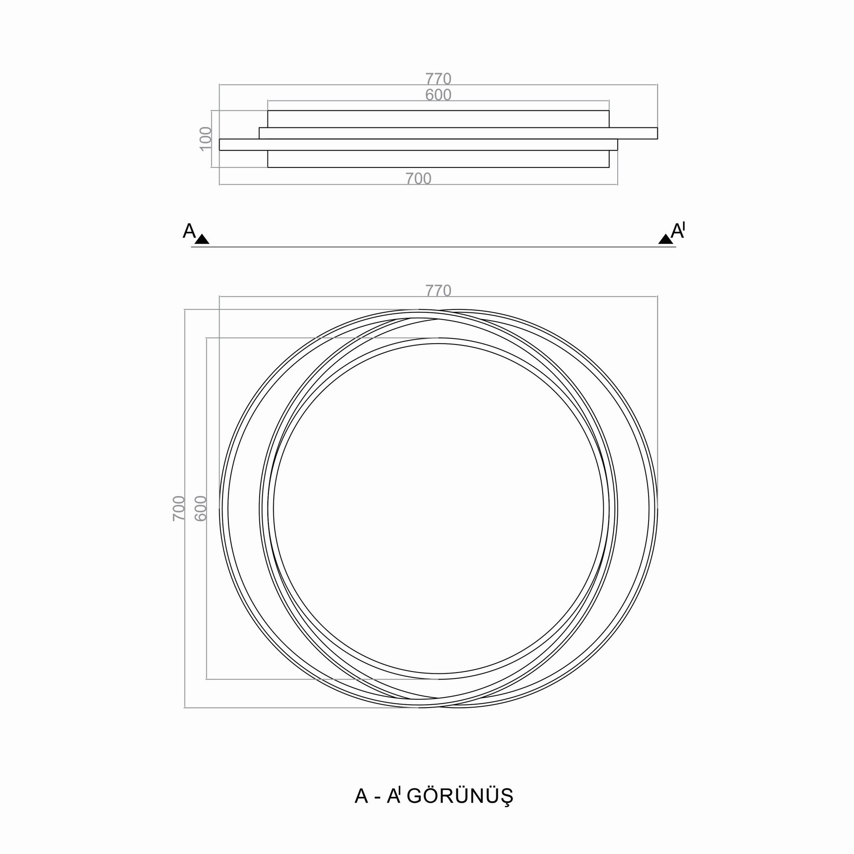 DRUM2BELT LED Ceiling Light TRA36504 78*70cm 