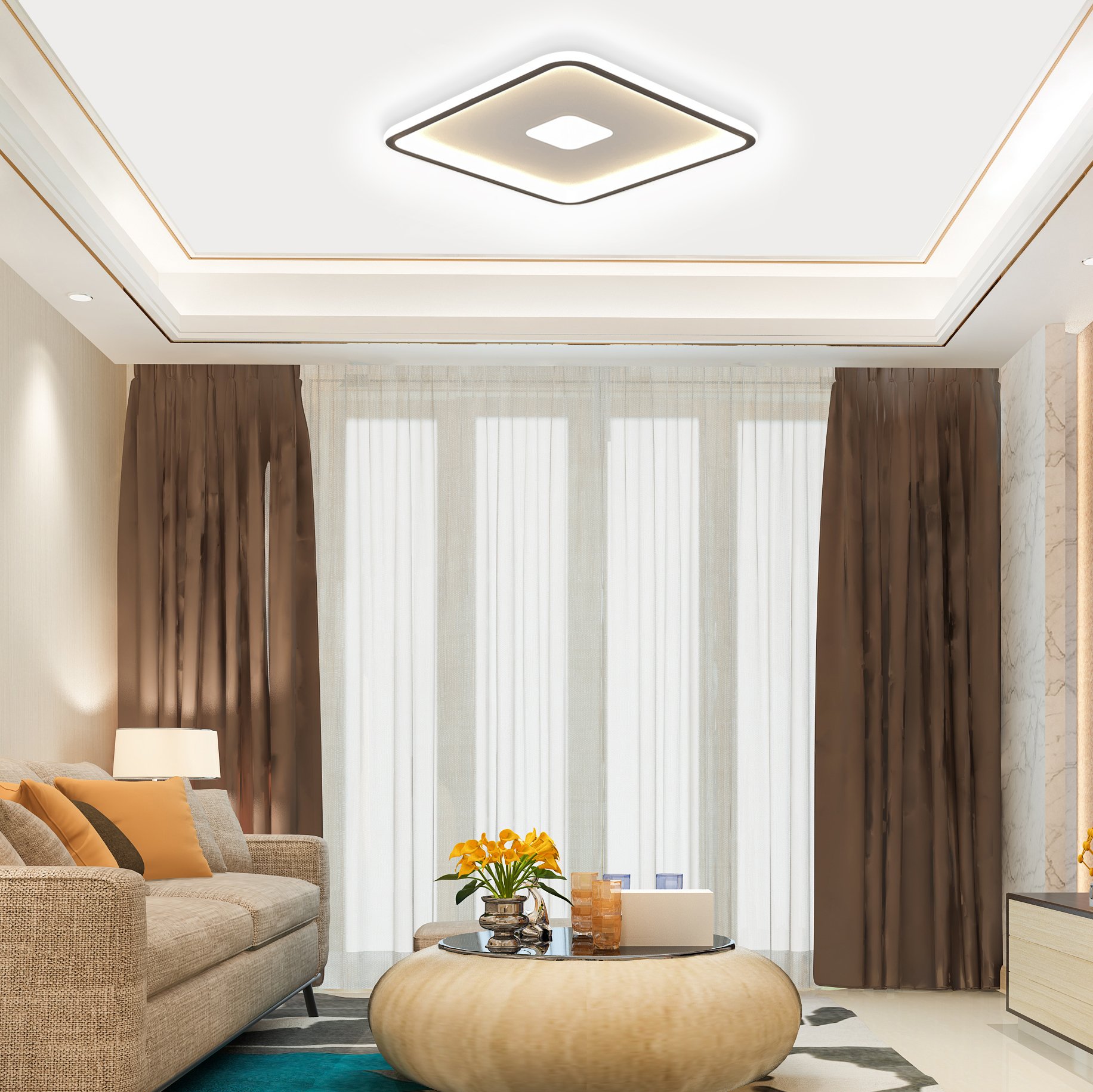 BASIS LED Ceiling Light TRA54101K 60*60cm 