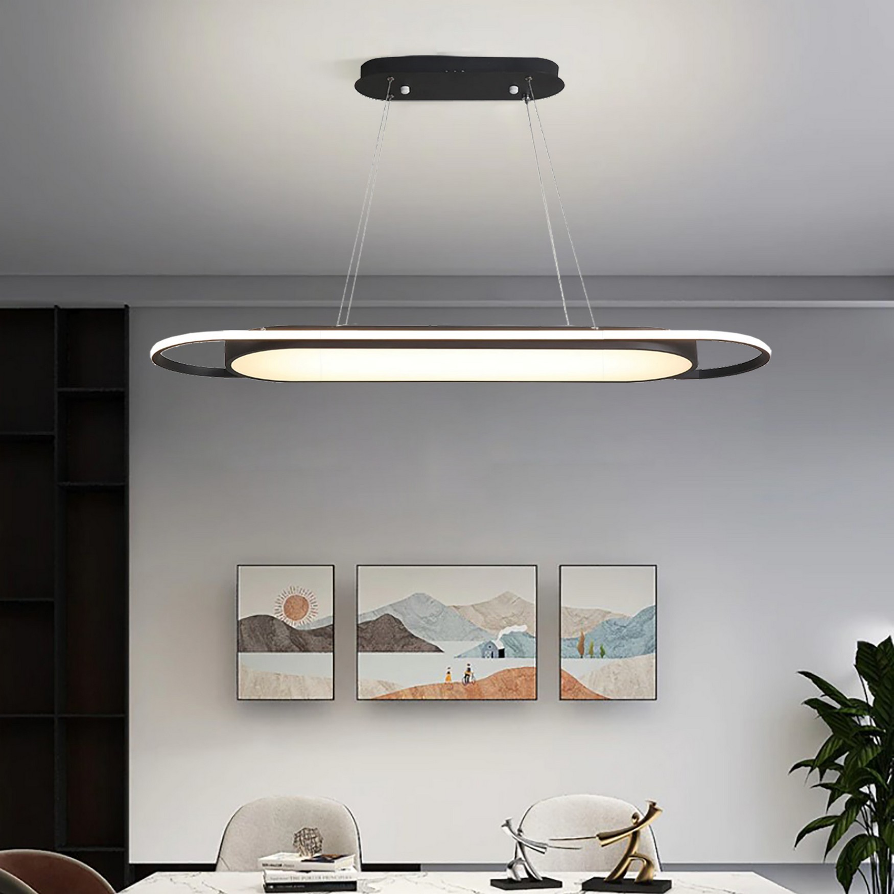 LONG DRUMBELT LED Pendant Light TRA34203S 120*18cm 