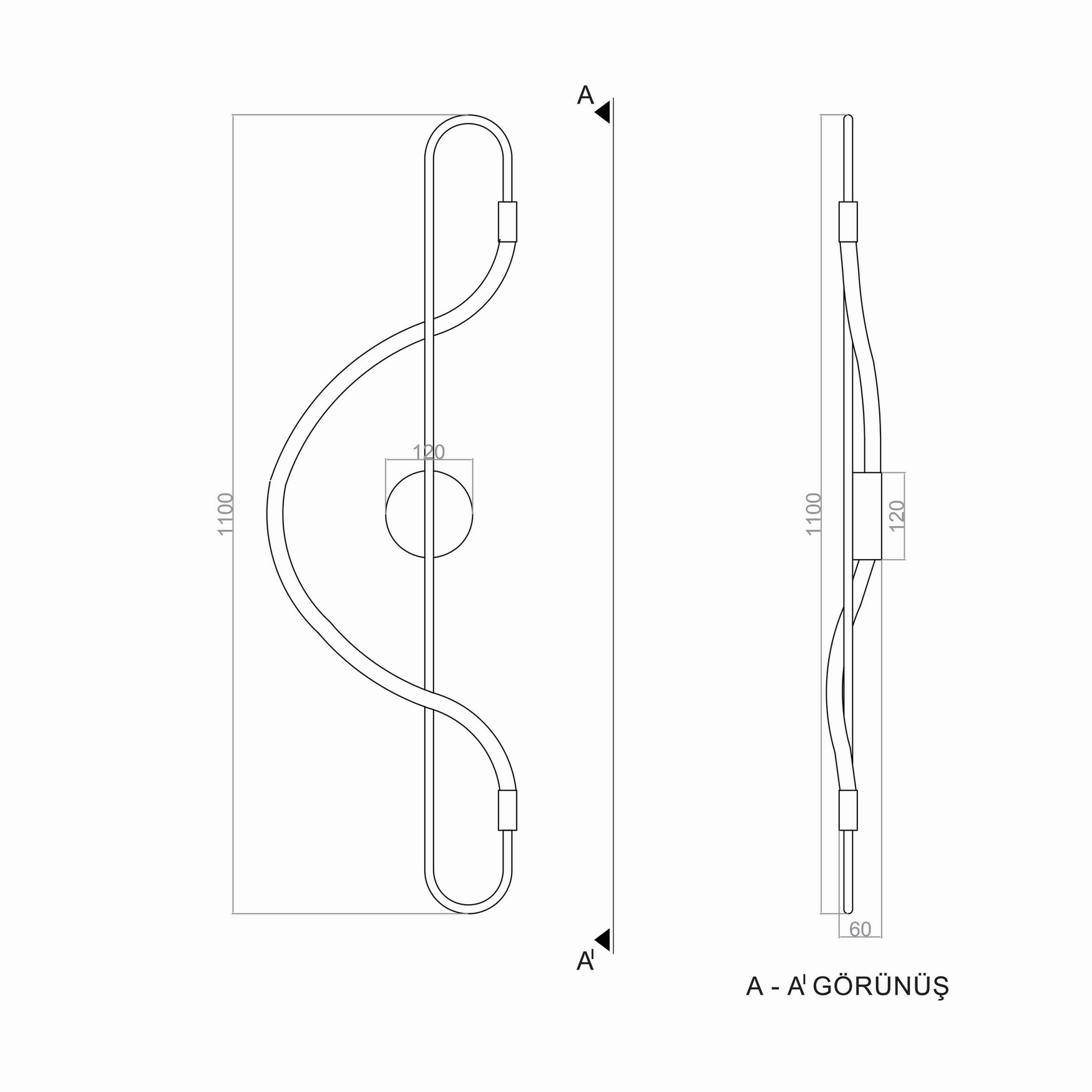 Led Aplik SAXOPHONE TR3V066 PRO 110cm