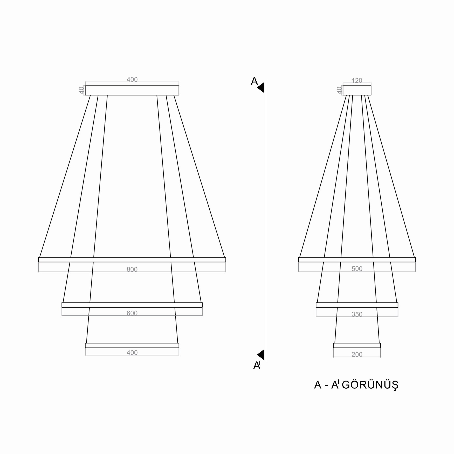 OVALKOSE UC4GEN LED Pendant Light TRA30067 80*50cm 