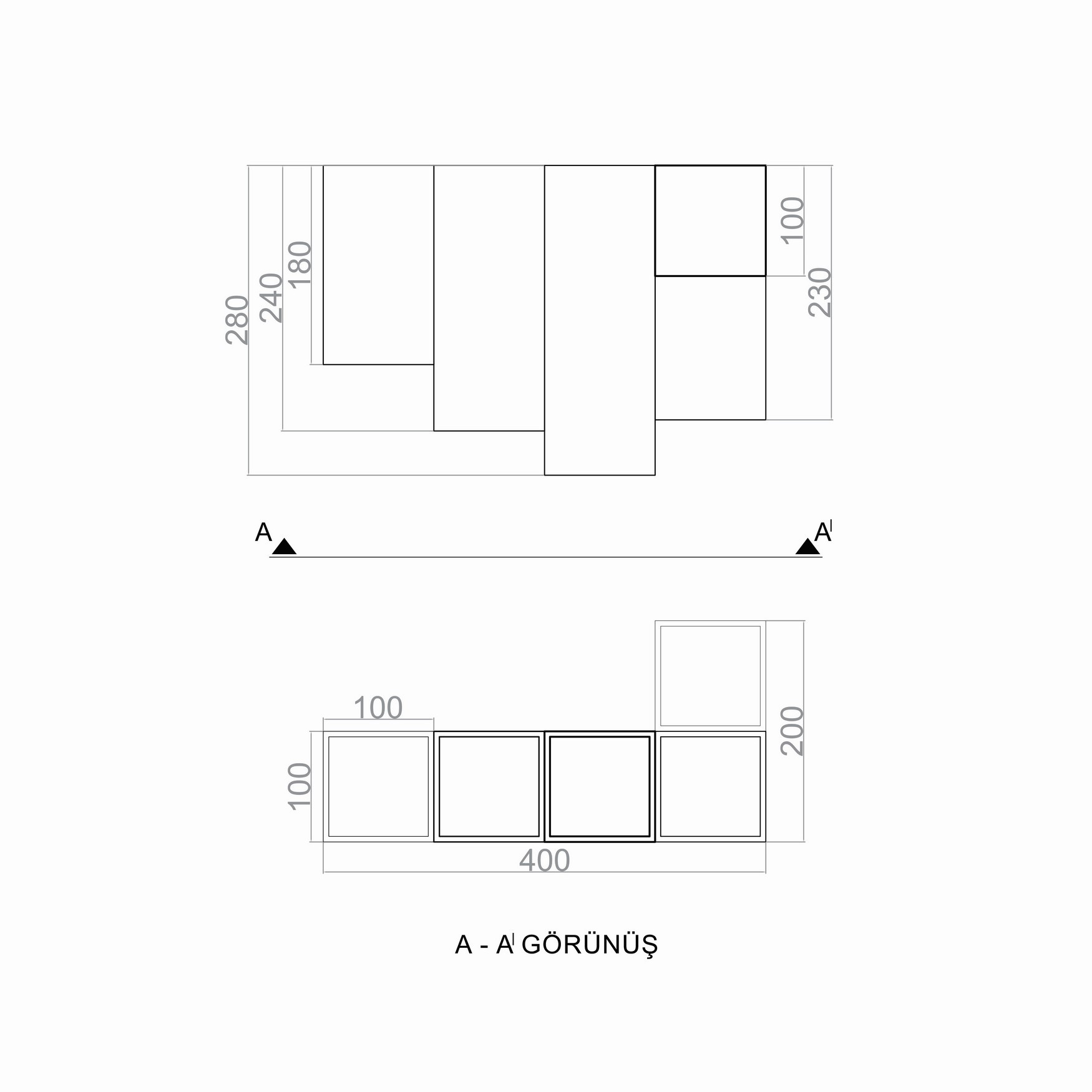 Led Avize Plafonyer LUX CUBE TR2A052 40*20cm