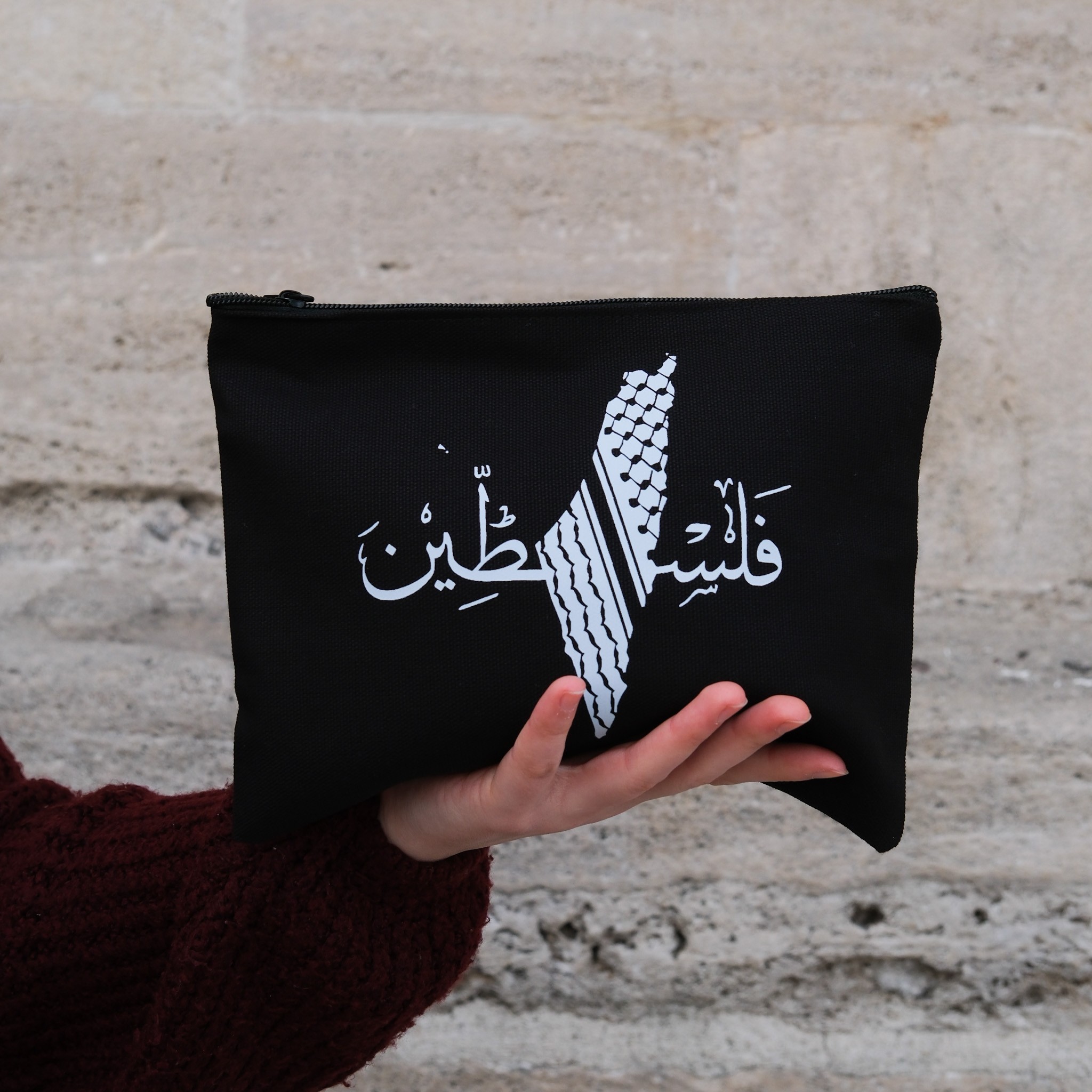 Harita Filistin Clutch Çanta