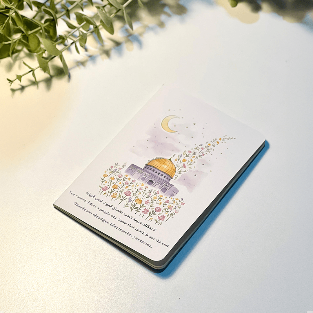 Çiçekli Aksa Defter - Çizgili