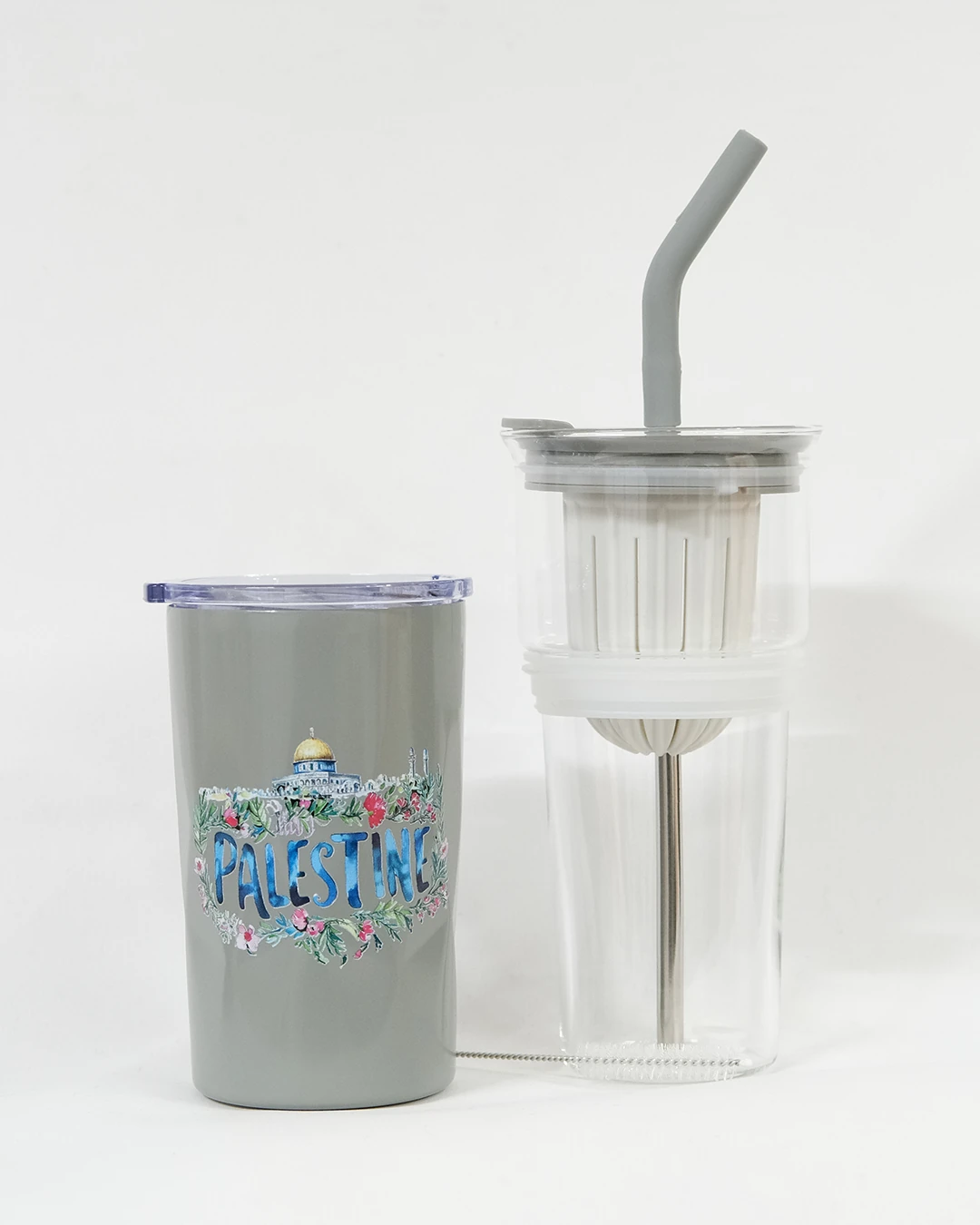 5'i 1 Yerde Mug/Termos - Gri