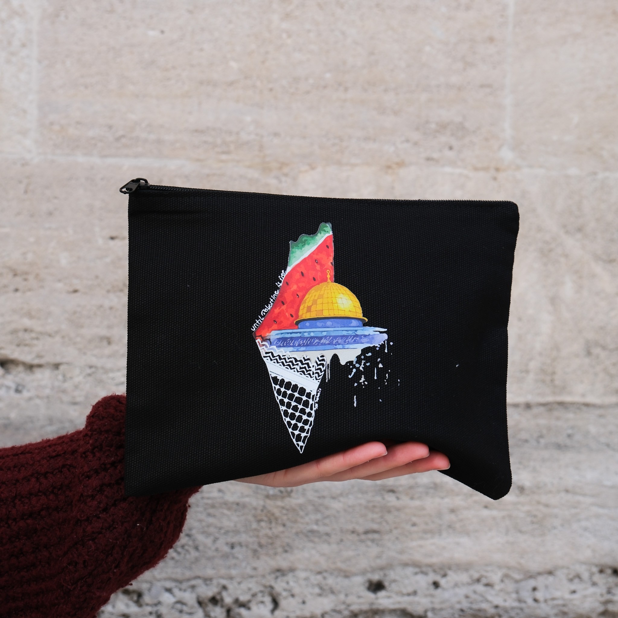 Harita Aksa Clutch  - Siyah