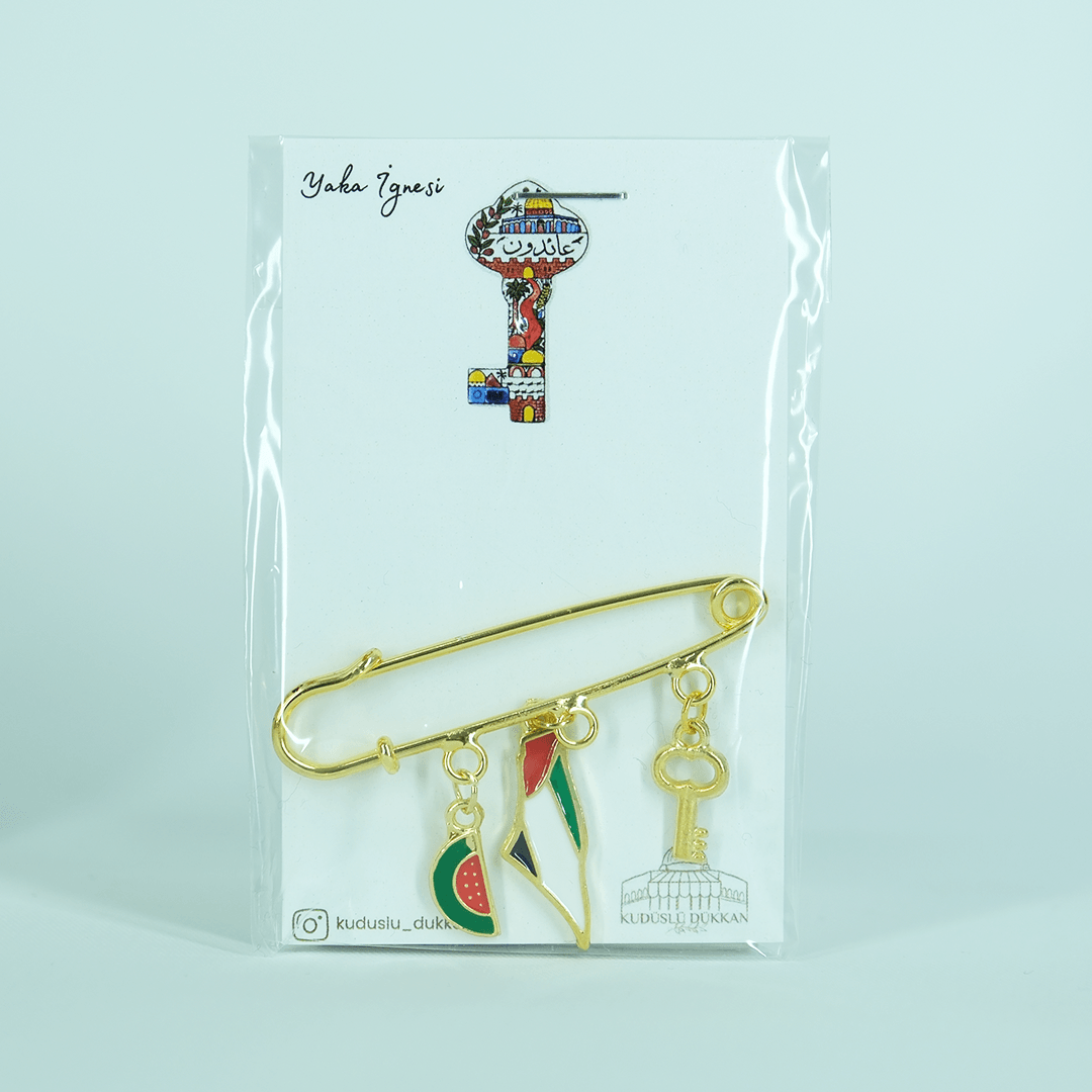 Filistin Harita Yaka İğnesi