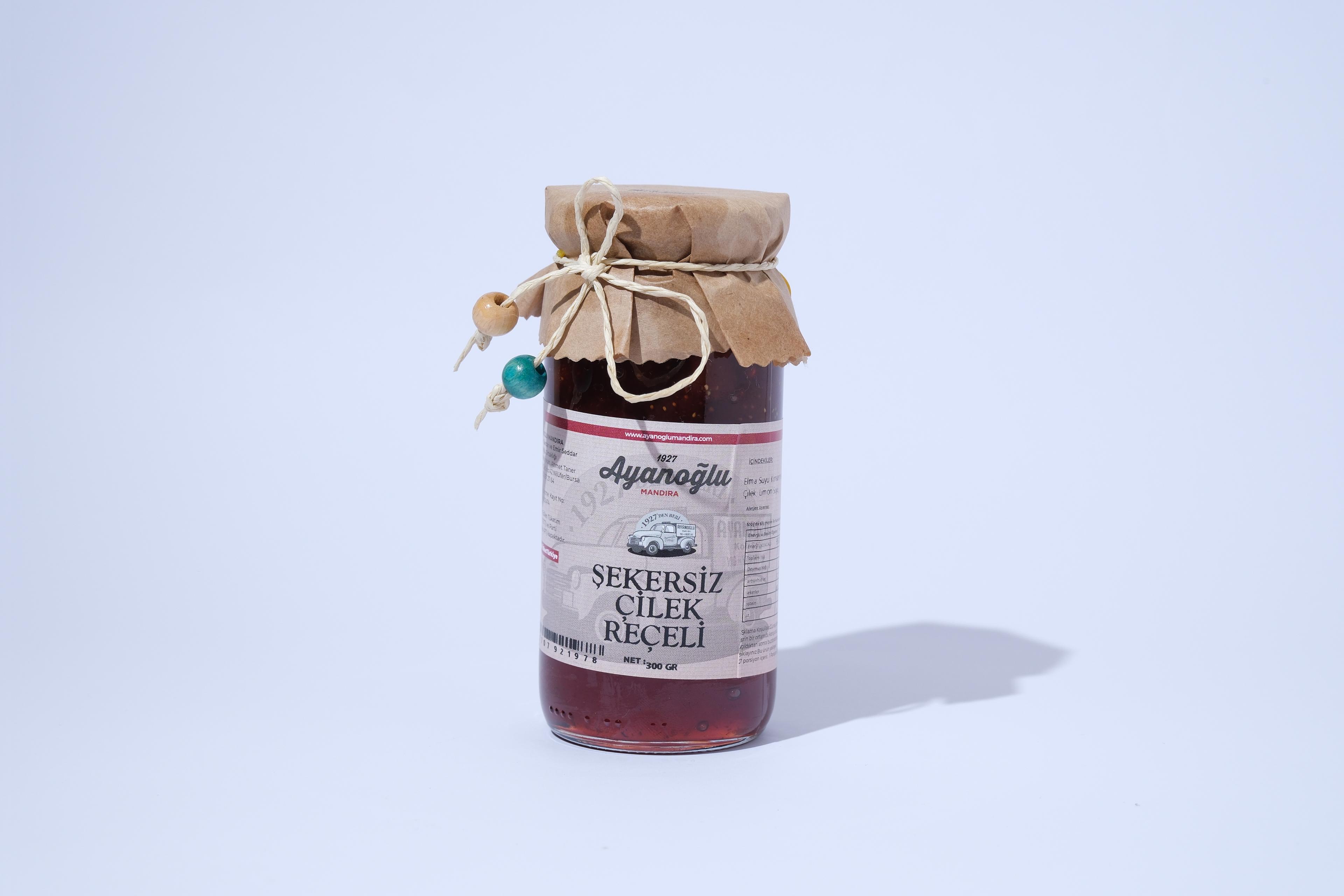 Şekersiz Çilek Reçeli 300 Gr
