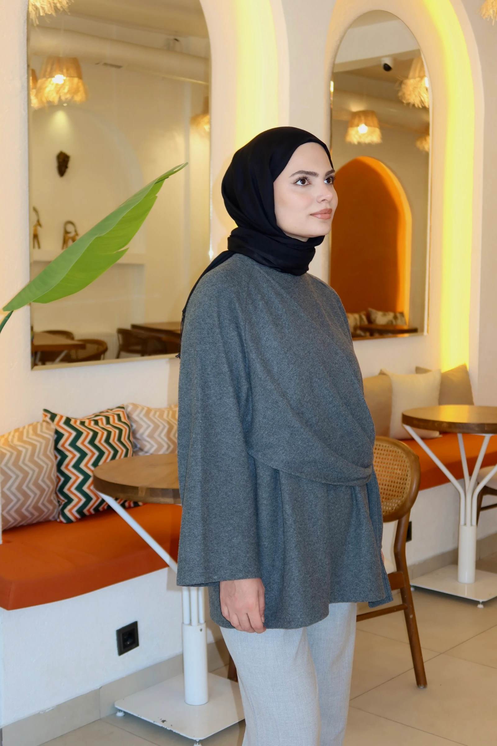 Siena Kuşaklı Kazak - ANTRASİT