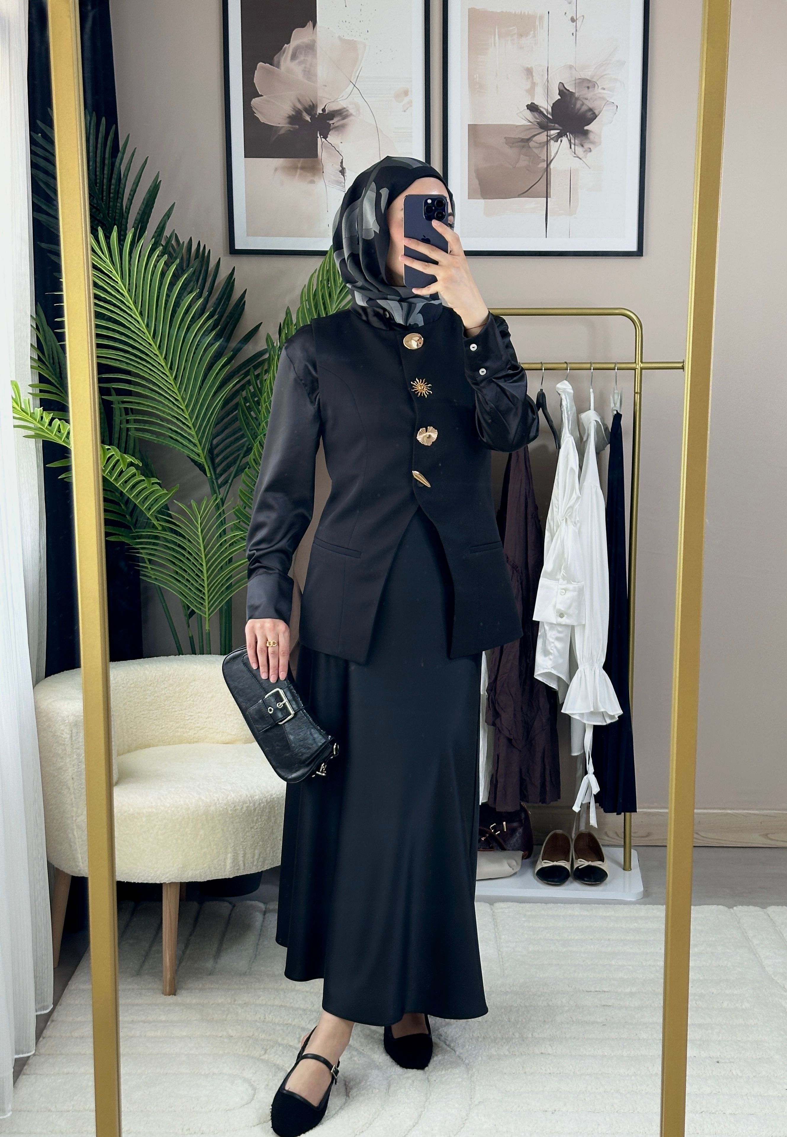Zara Saten Etek - SİYAH