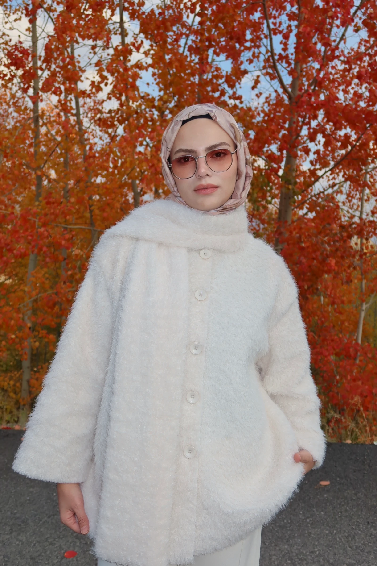 Atkılı Pinterest Ceket - KREM