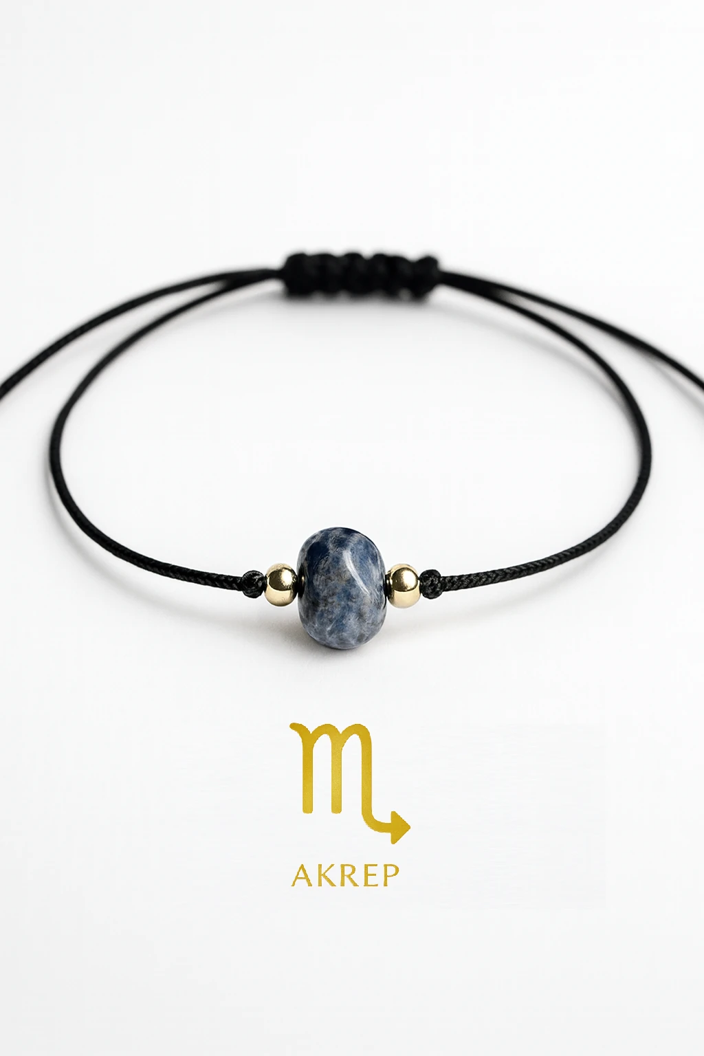 Akrep Burcu Doğal Taş Bileklik – Obsidyen, Lapis Lazuli, Akuamarin, Ametist Enerji Kombinasyonu