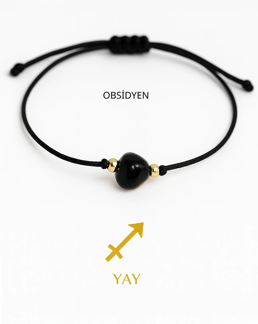 Yay Burcu Doğal Taş Bileklik – Obsidyen, Lapis Lazuli, Ametist Enerji Kombinasyonu