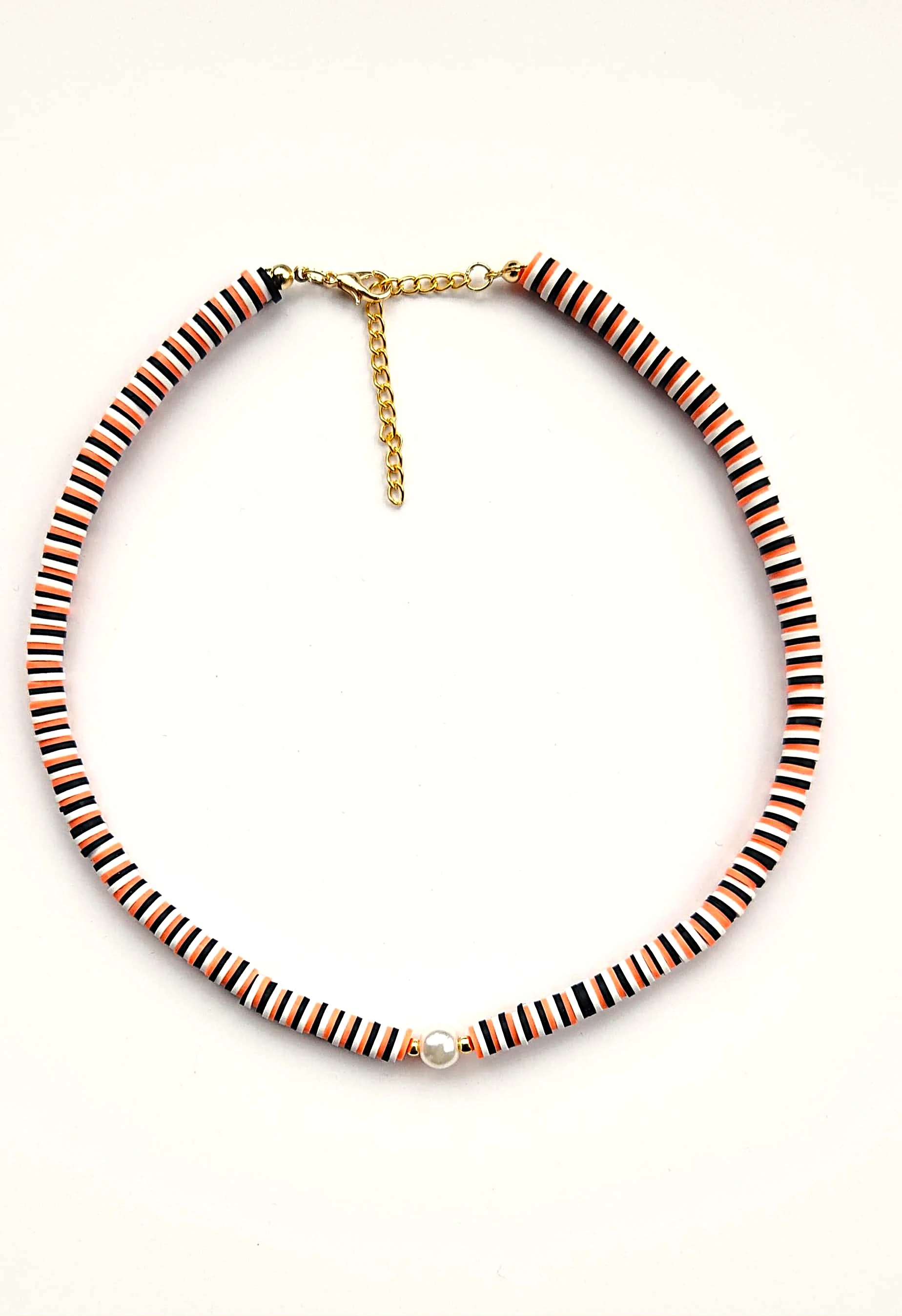 Cam İnci Detaylı Renkli Fimo Boncuklu Kadın Kolye