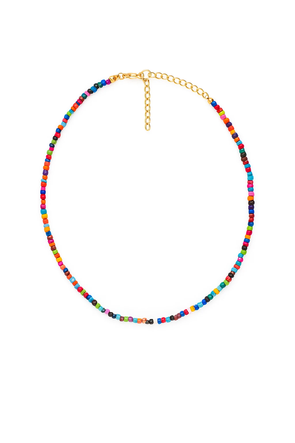 ColorPop – Renkli Cam Boncuklu El Yapımı Kısa Kolye