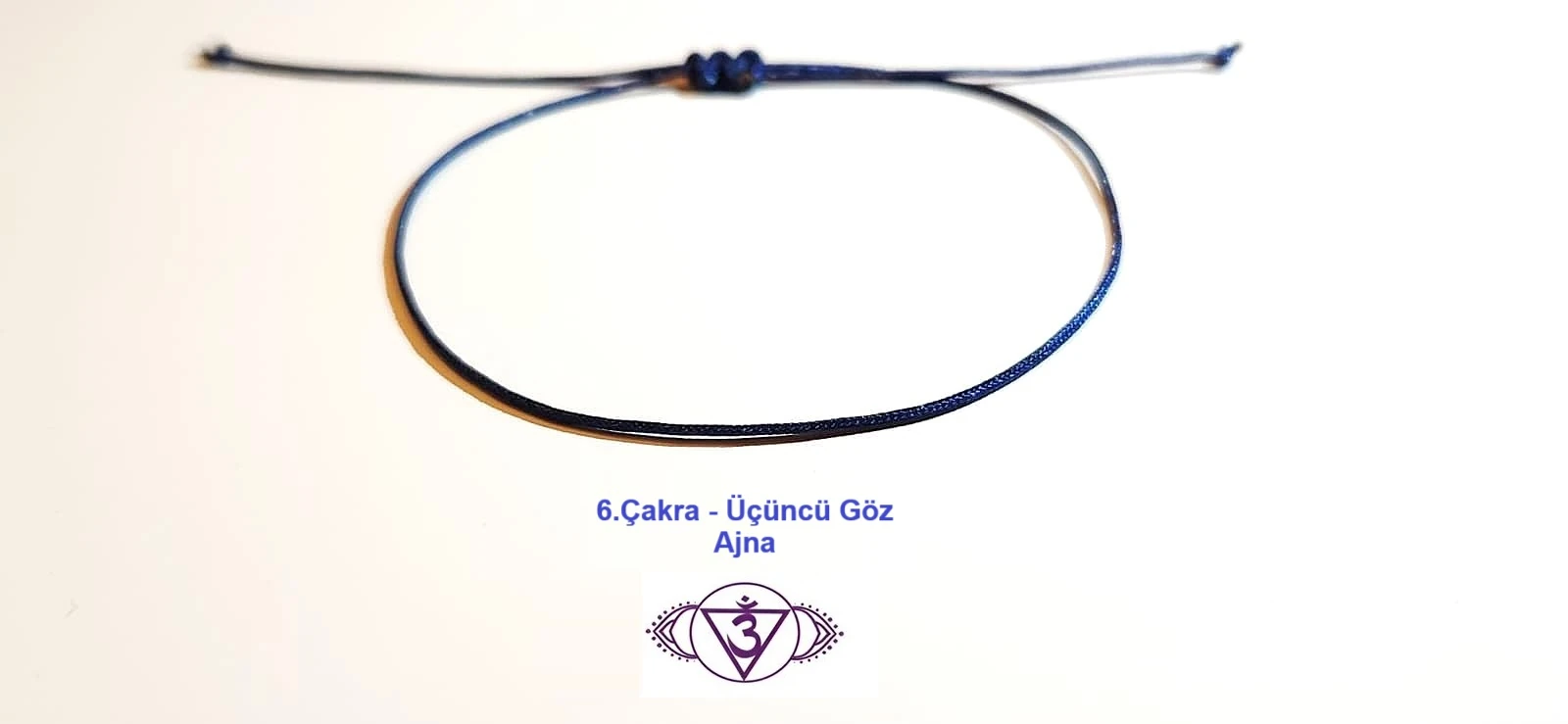Lacivert İpli Alın (Üçüncü Göz) Çakra Bilekliği