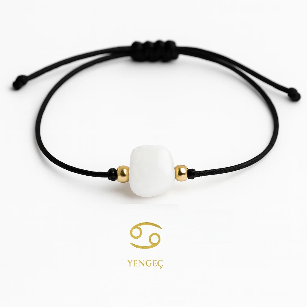 Yengeç Burcu Doğal Taş Bileklik – Ametist, Aventurin, Aytaşı Enerji Kombinasyonu