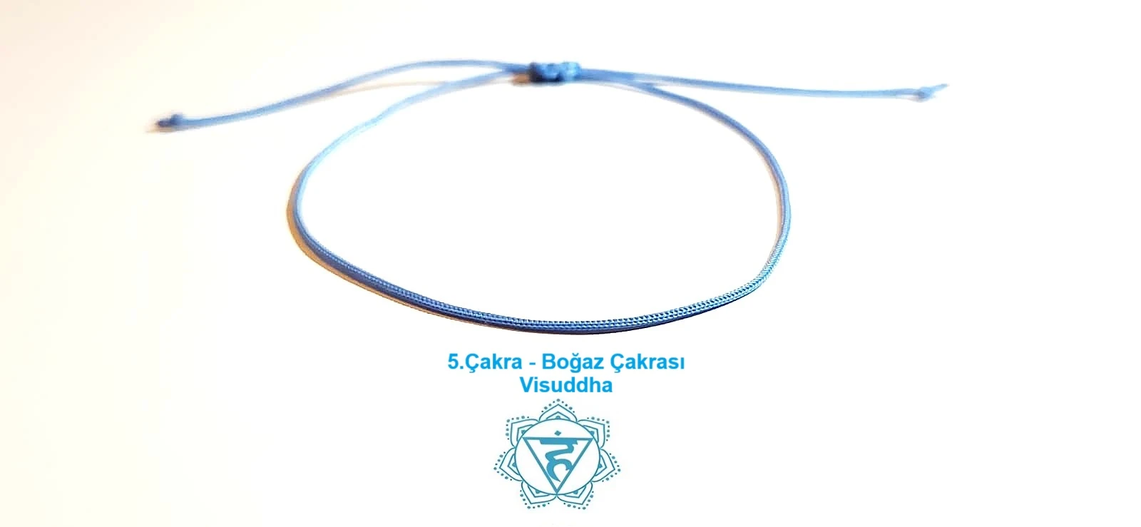 Mavi İpli Boğaz Çakra Bilekliği
