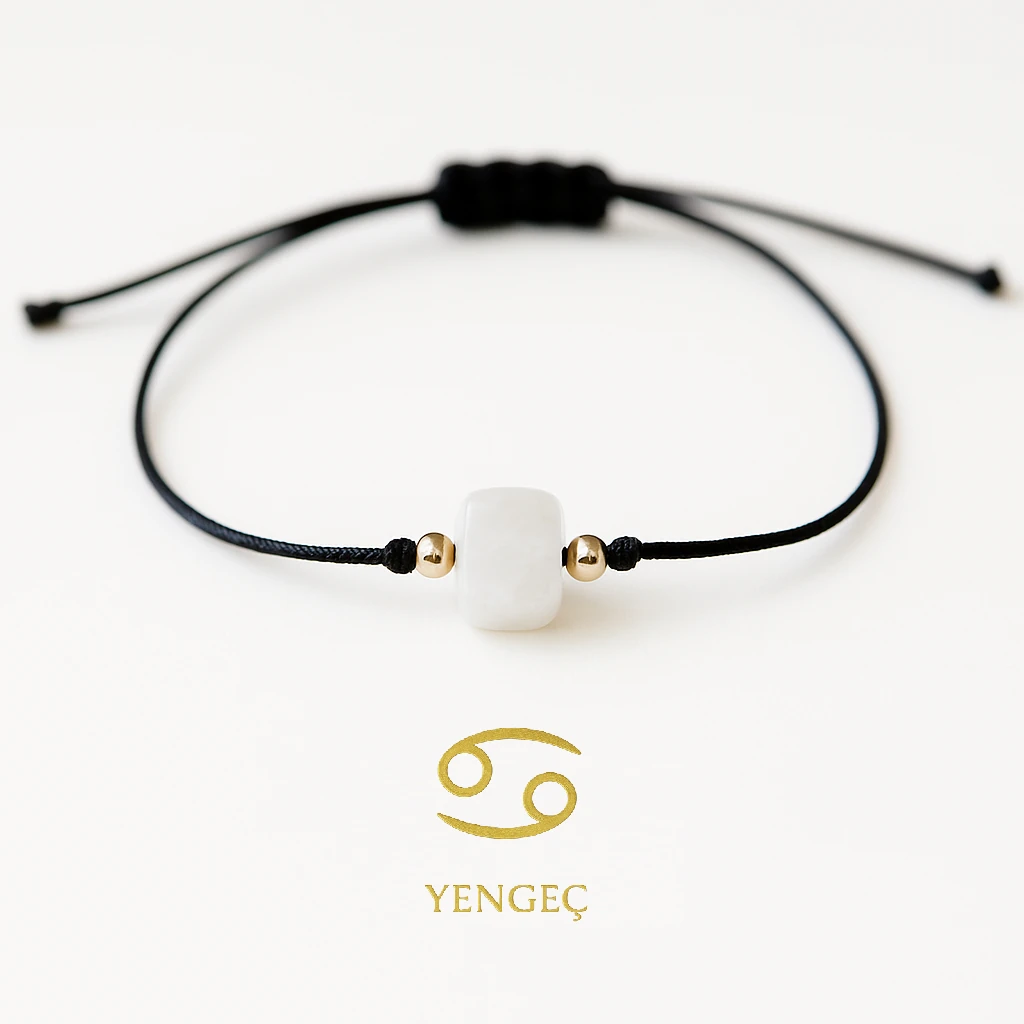 Yengeç Burcu Doğal Taş Bileklik – Ametist, Aventurin, Aytaşı Enerji Kombinasyonu