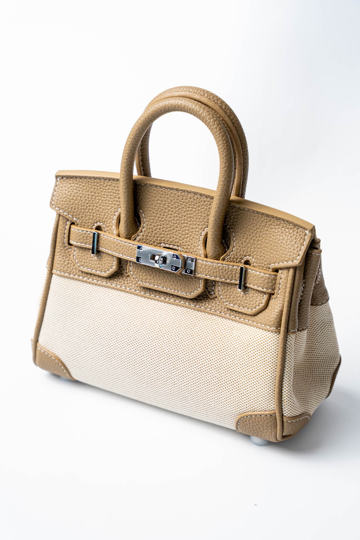Small Bej Tote Natural Çanta