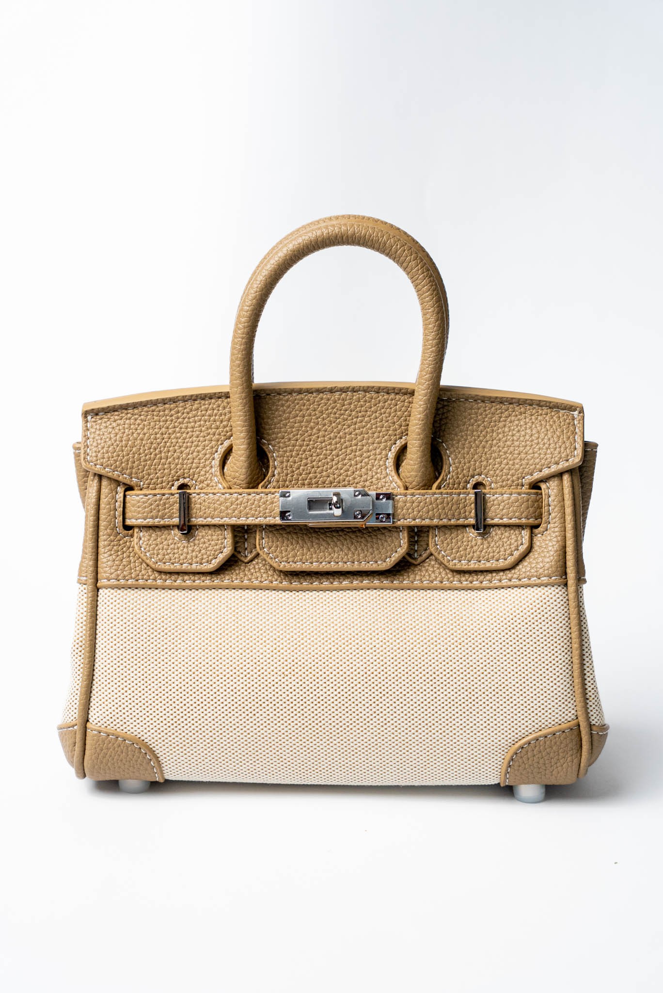 Small Bej Tote Natural Çanta