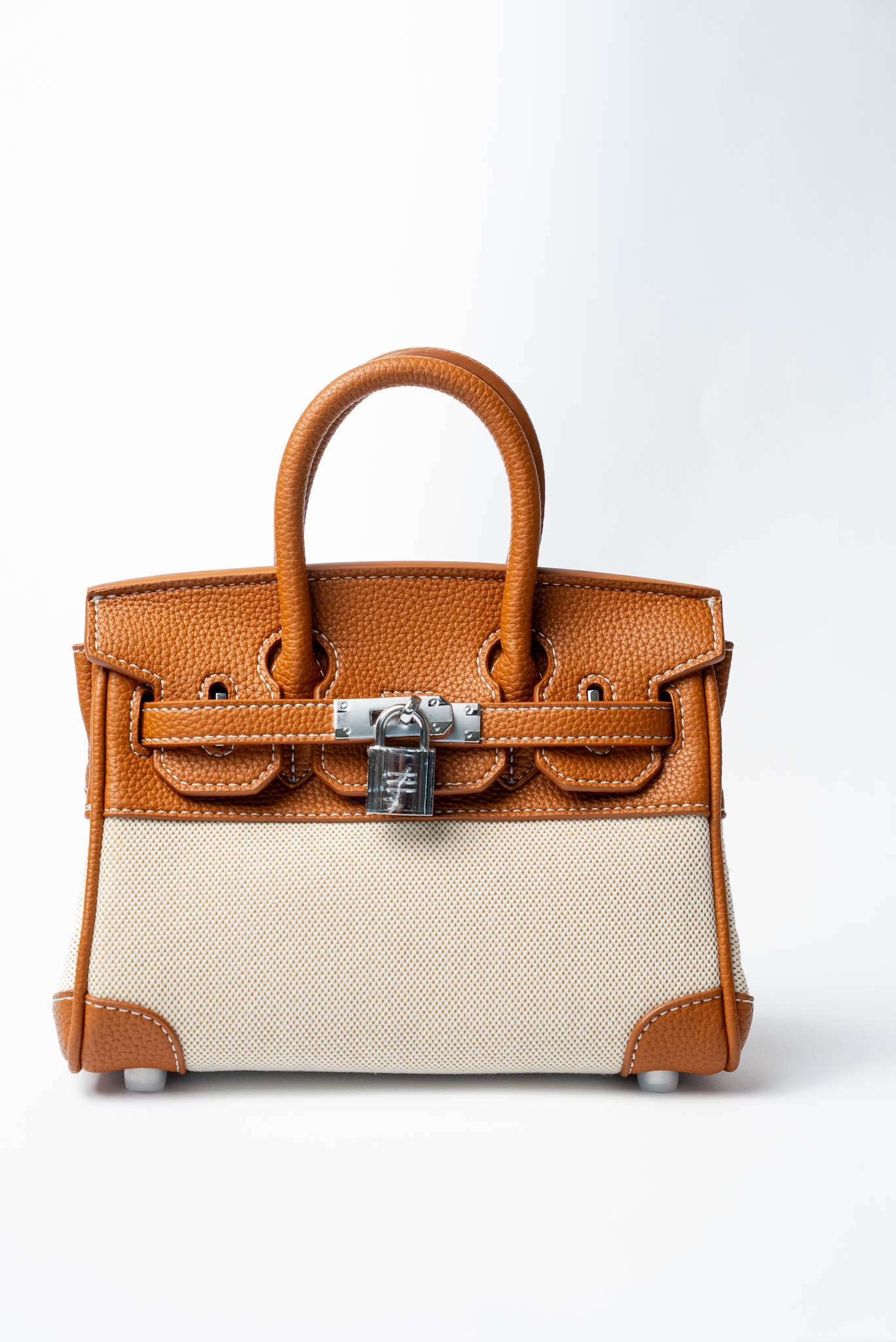 Small Bej Tote Natural Çanta 