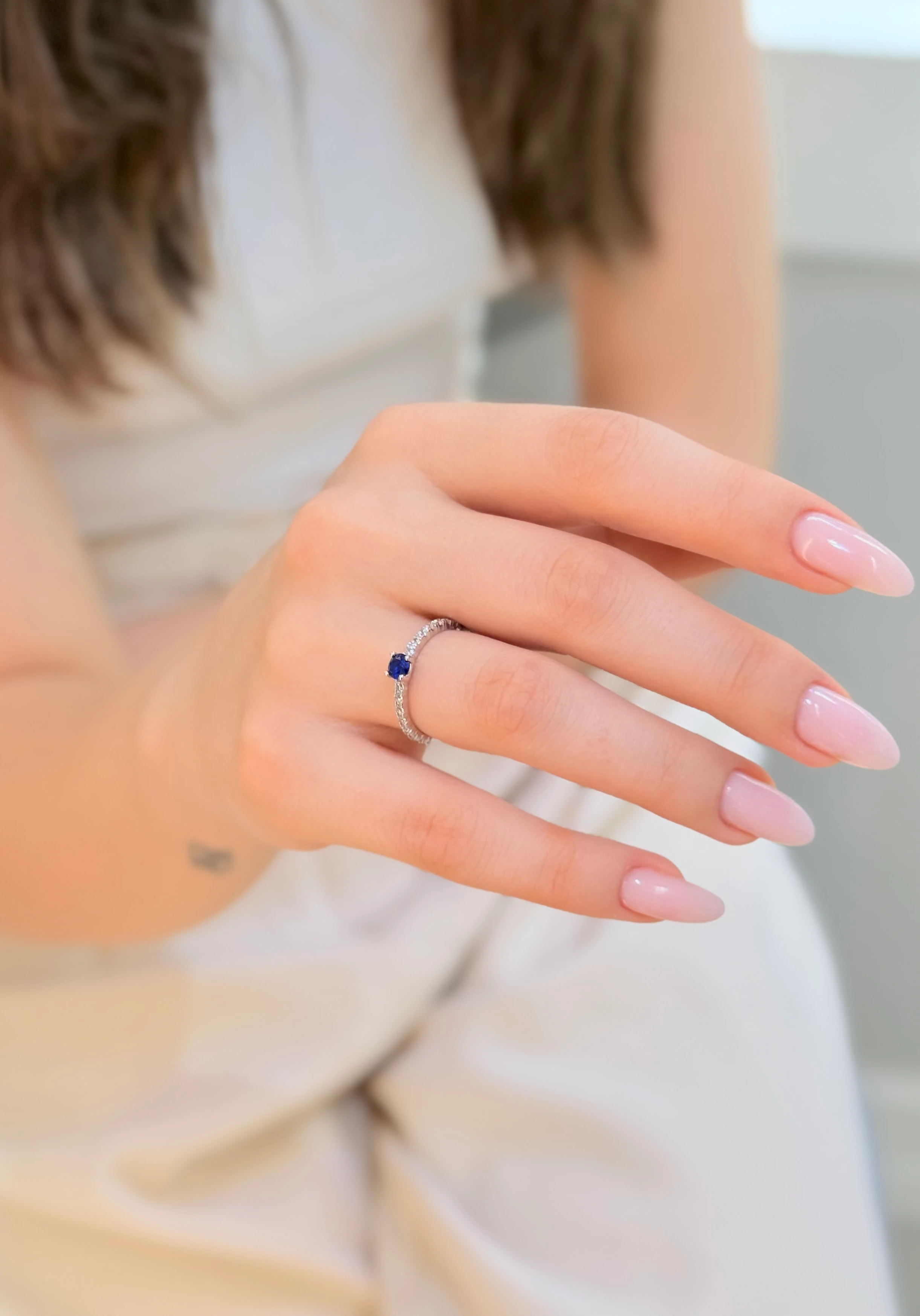 Patricia Beyaz Altın Yüzük