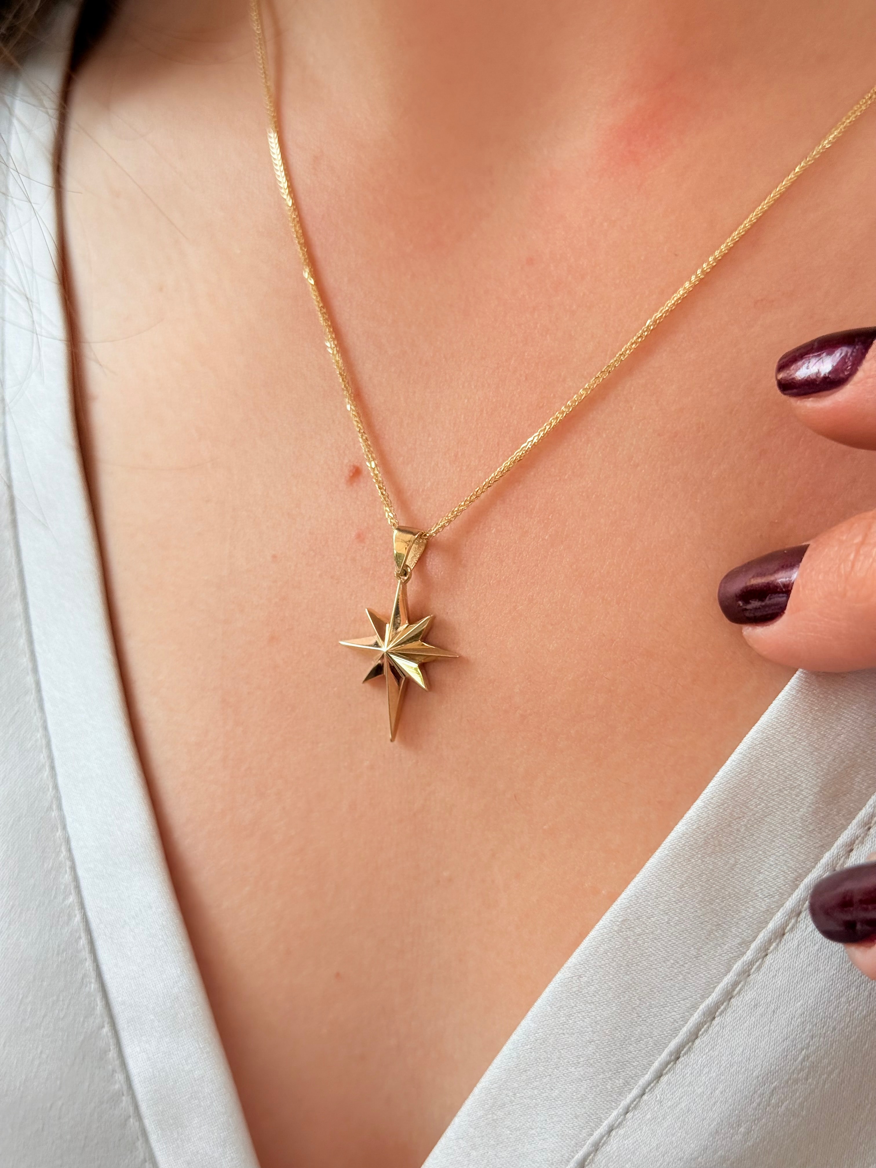 Kuzey Yıldızı Altın Kolye Ucu