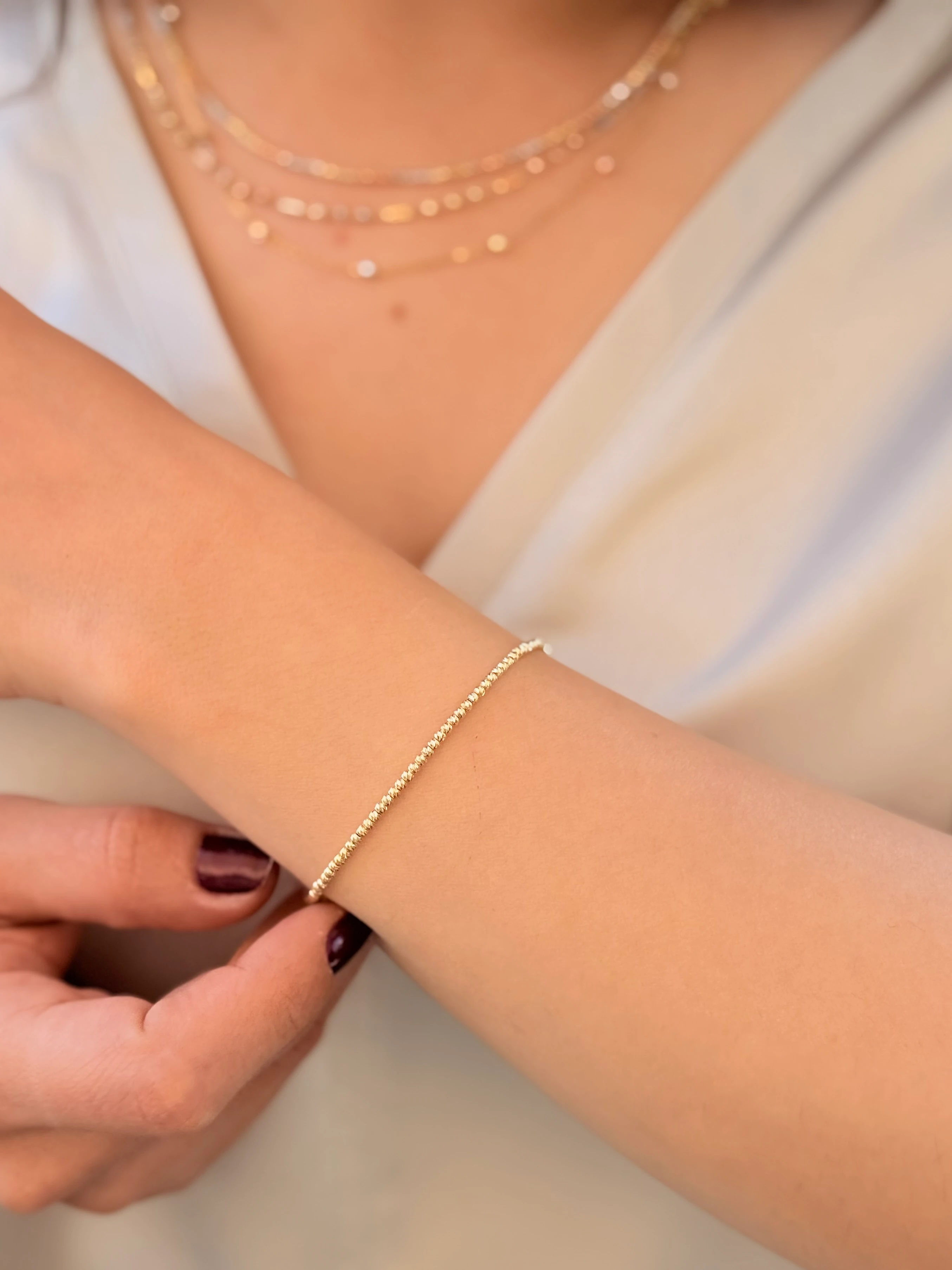 Minimal Dorika Altın Bileklik