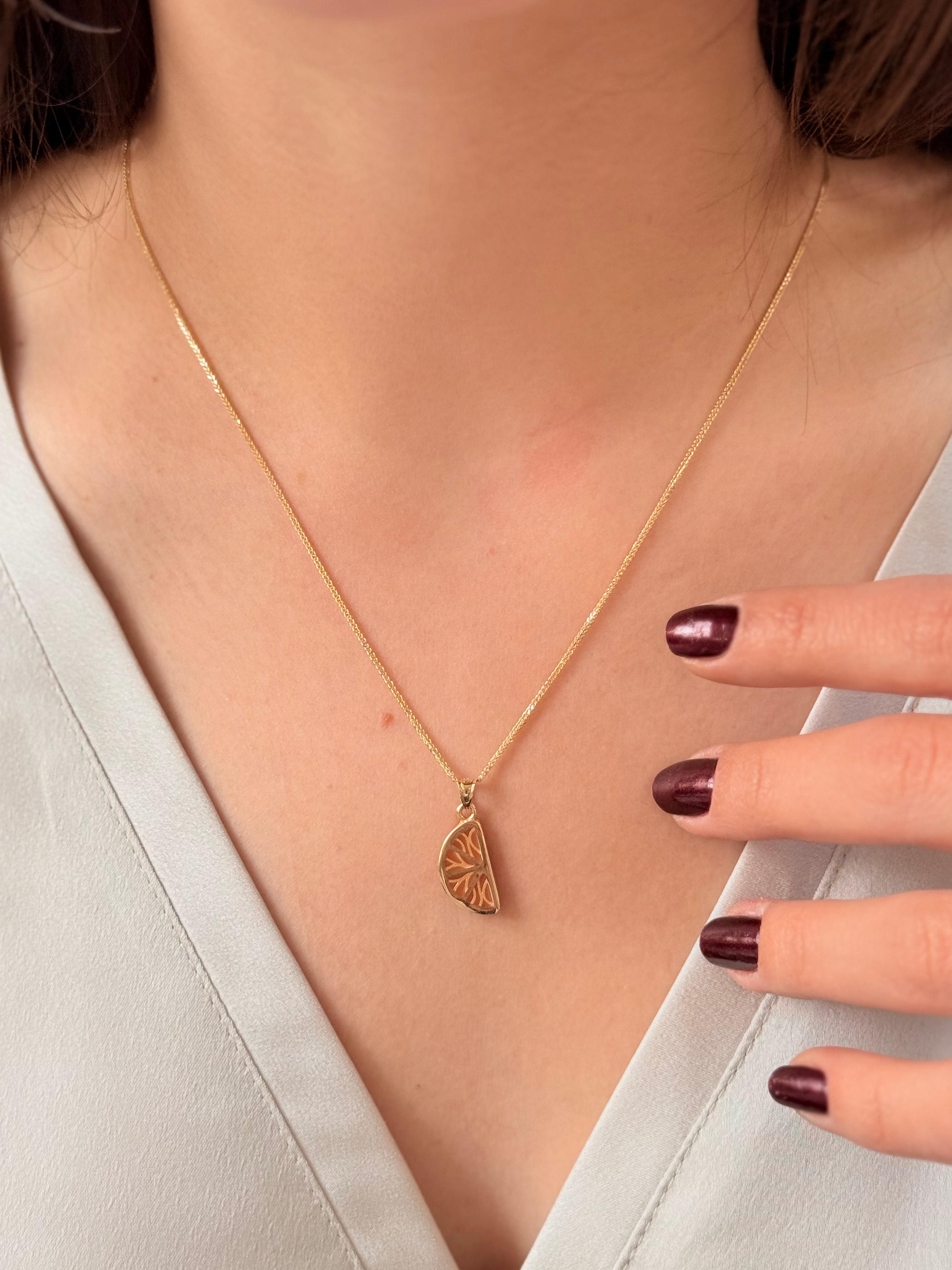 Altın Portakal Kolye Ucu