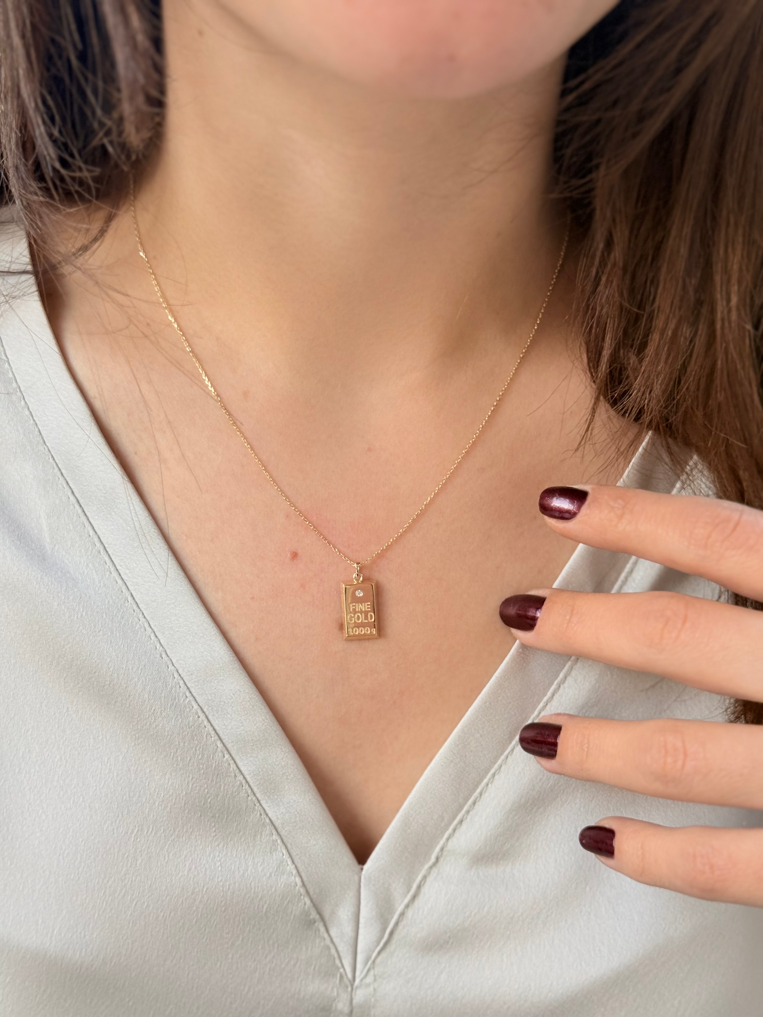 Külçe Altın Kolye