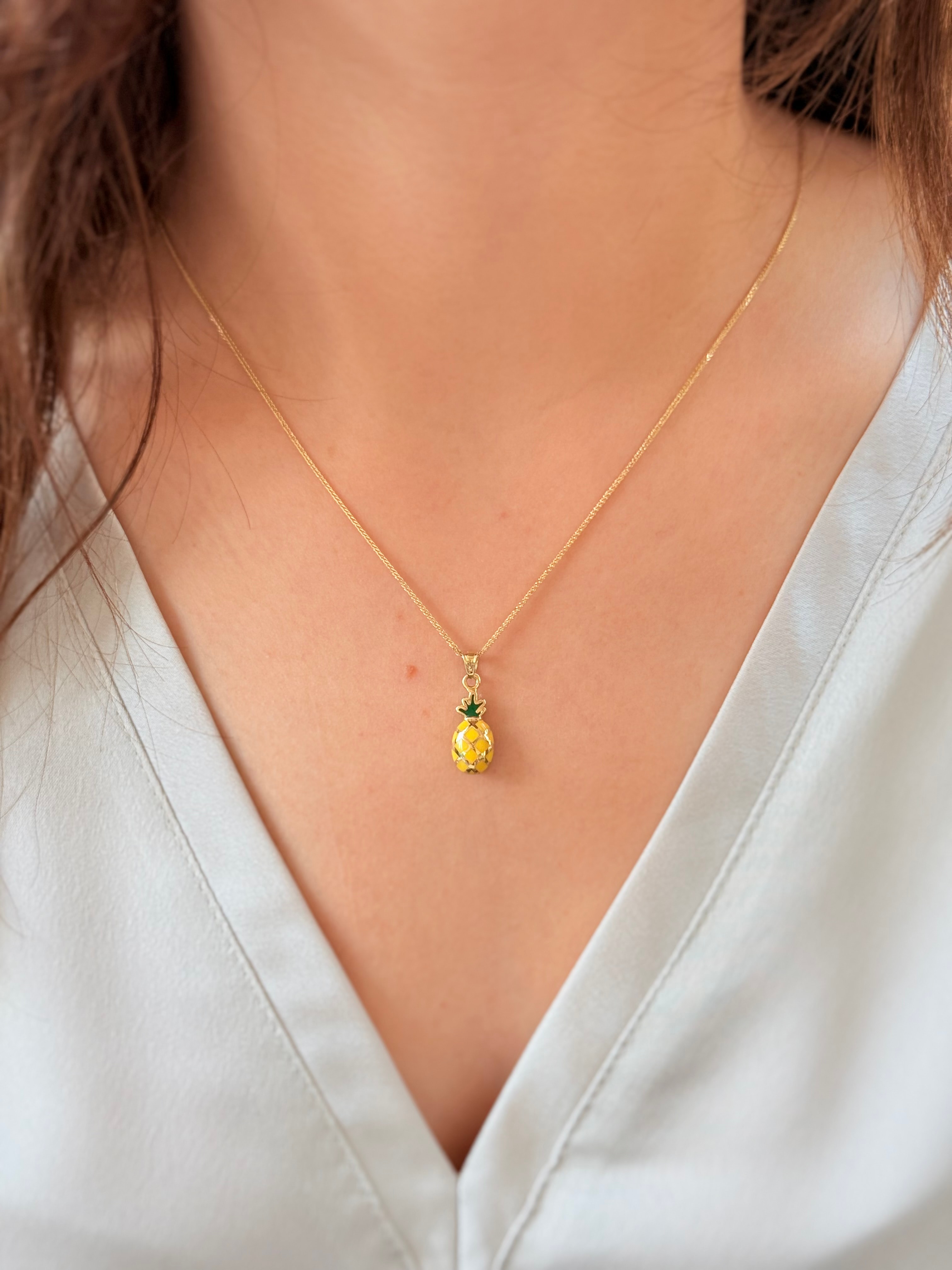 Ananas Altın Kolye Ucu