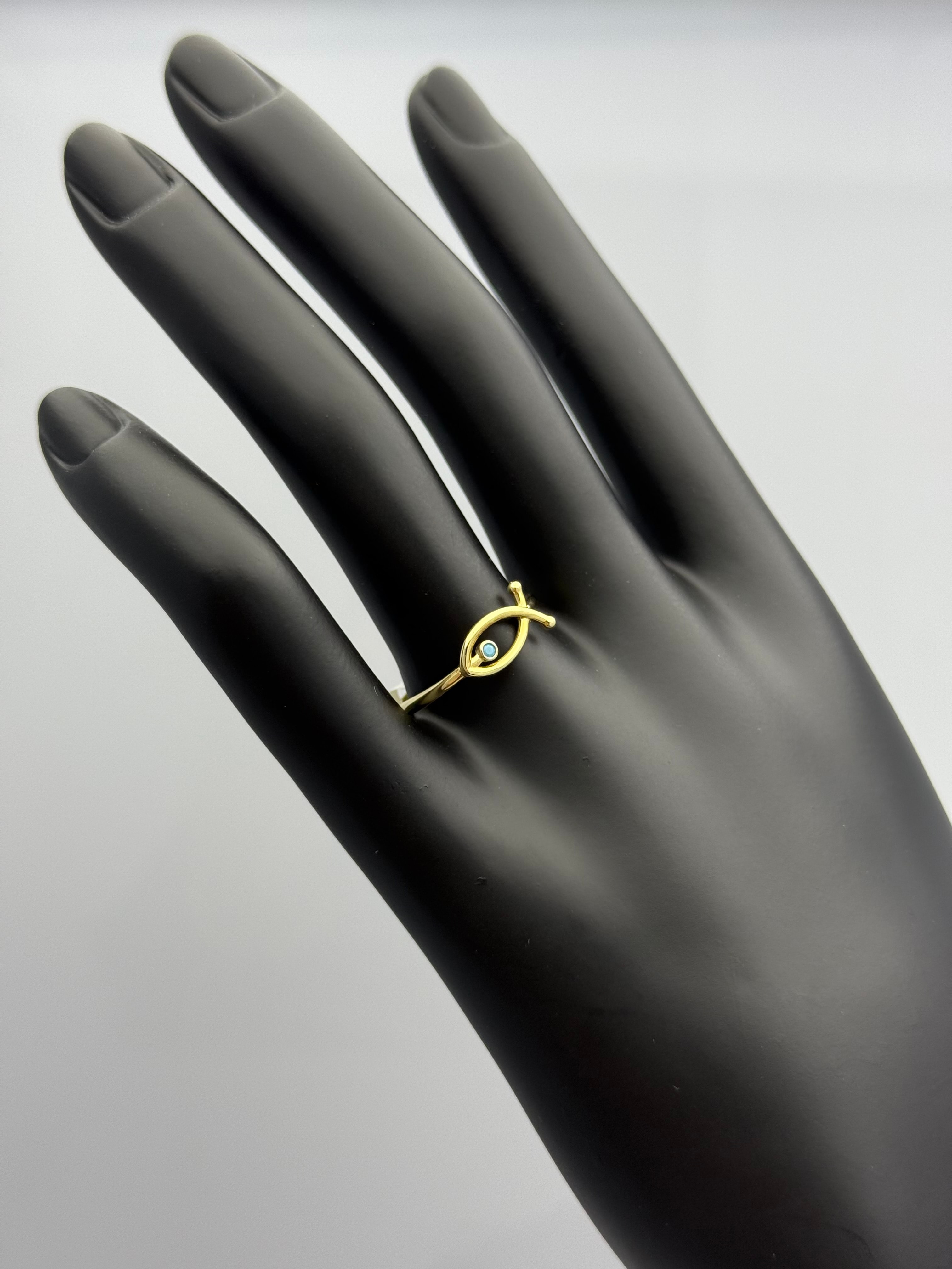 Minimal Balık Altın Yüzük