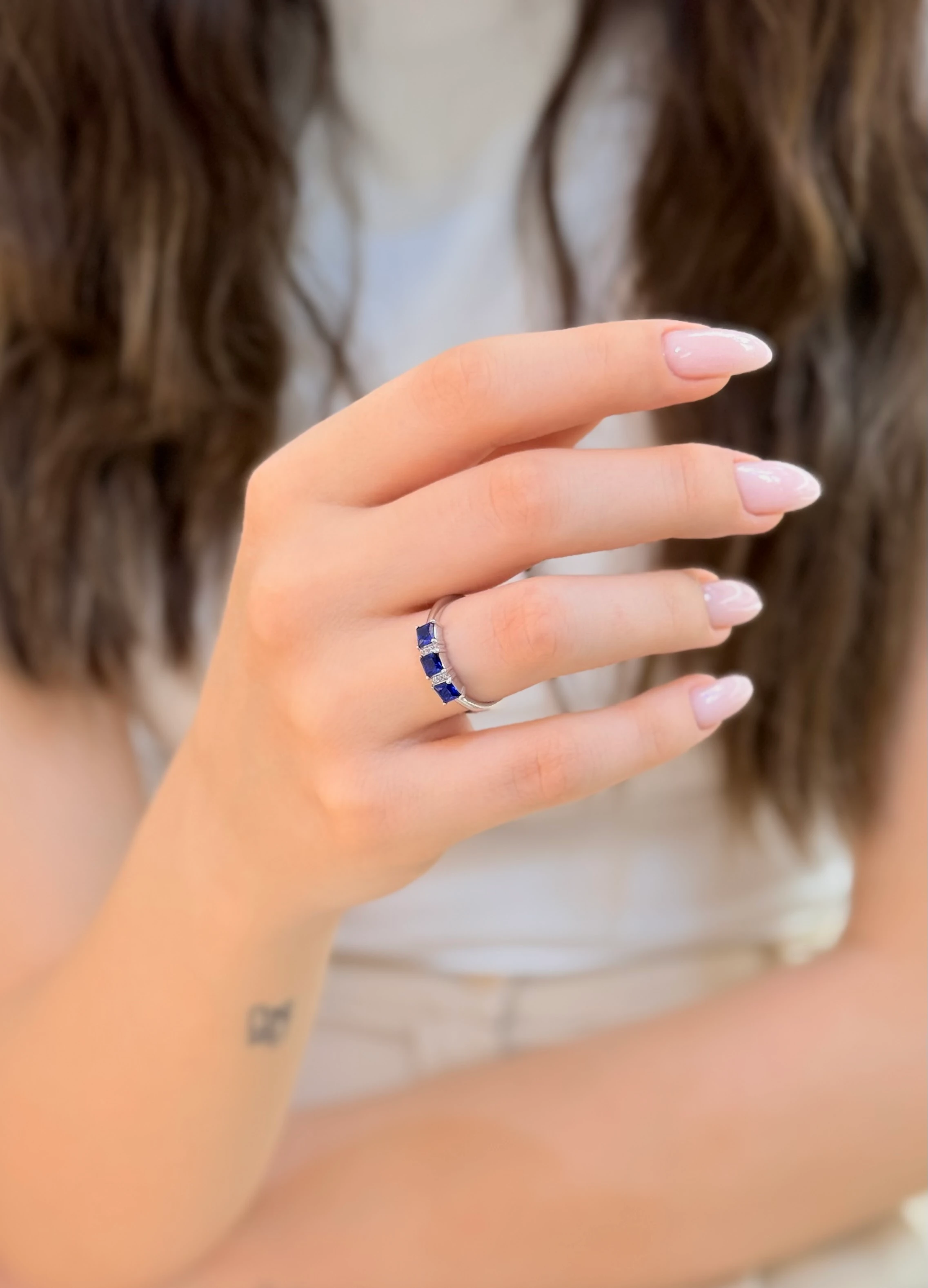 Teresa Beyaz Altın Yüzük