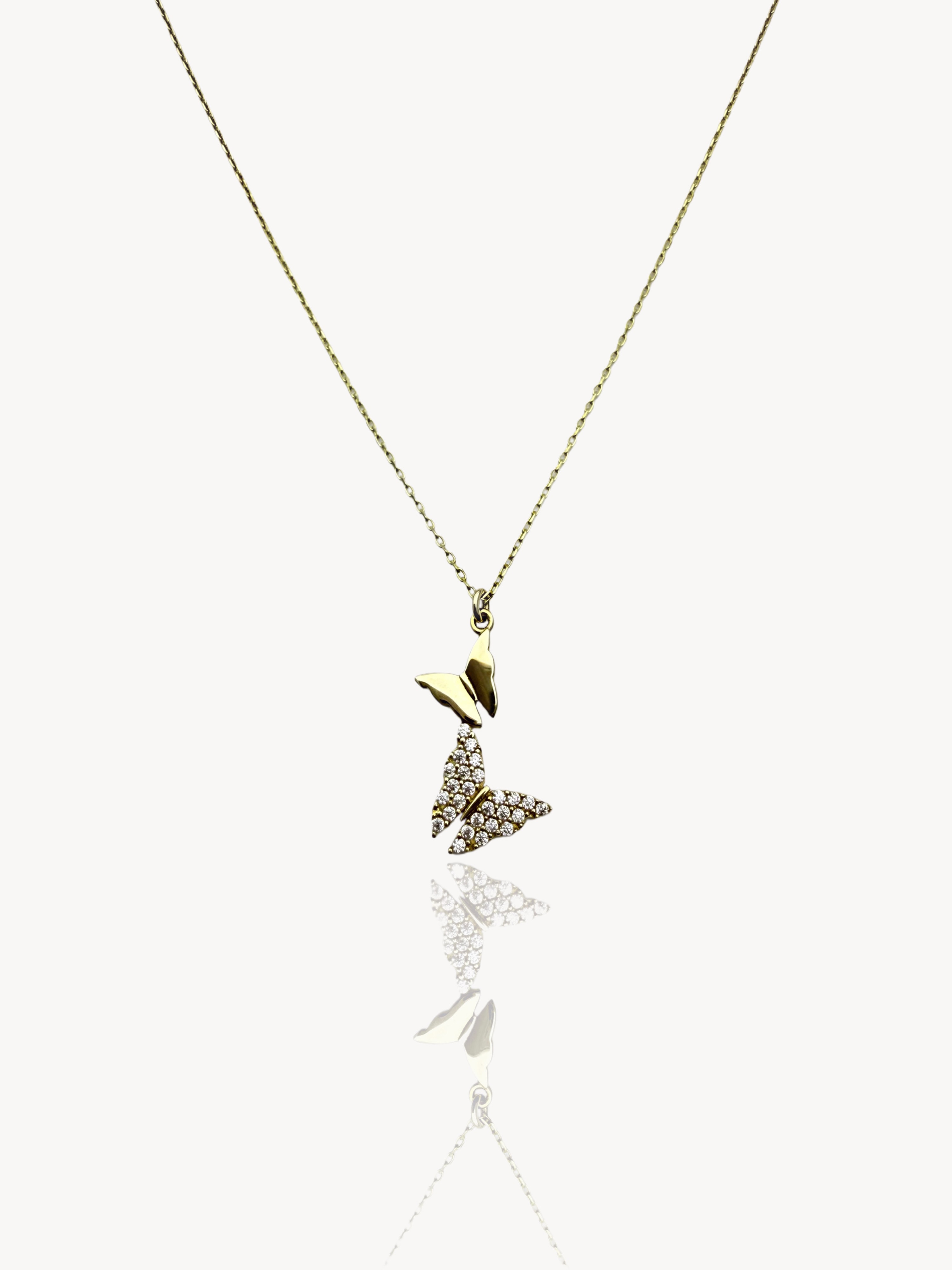 Kelebekler Altın Kolye