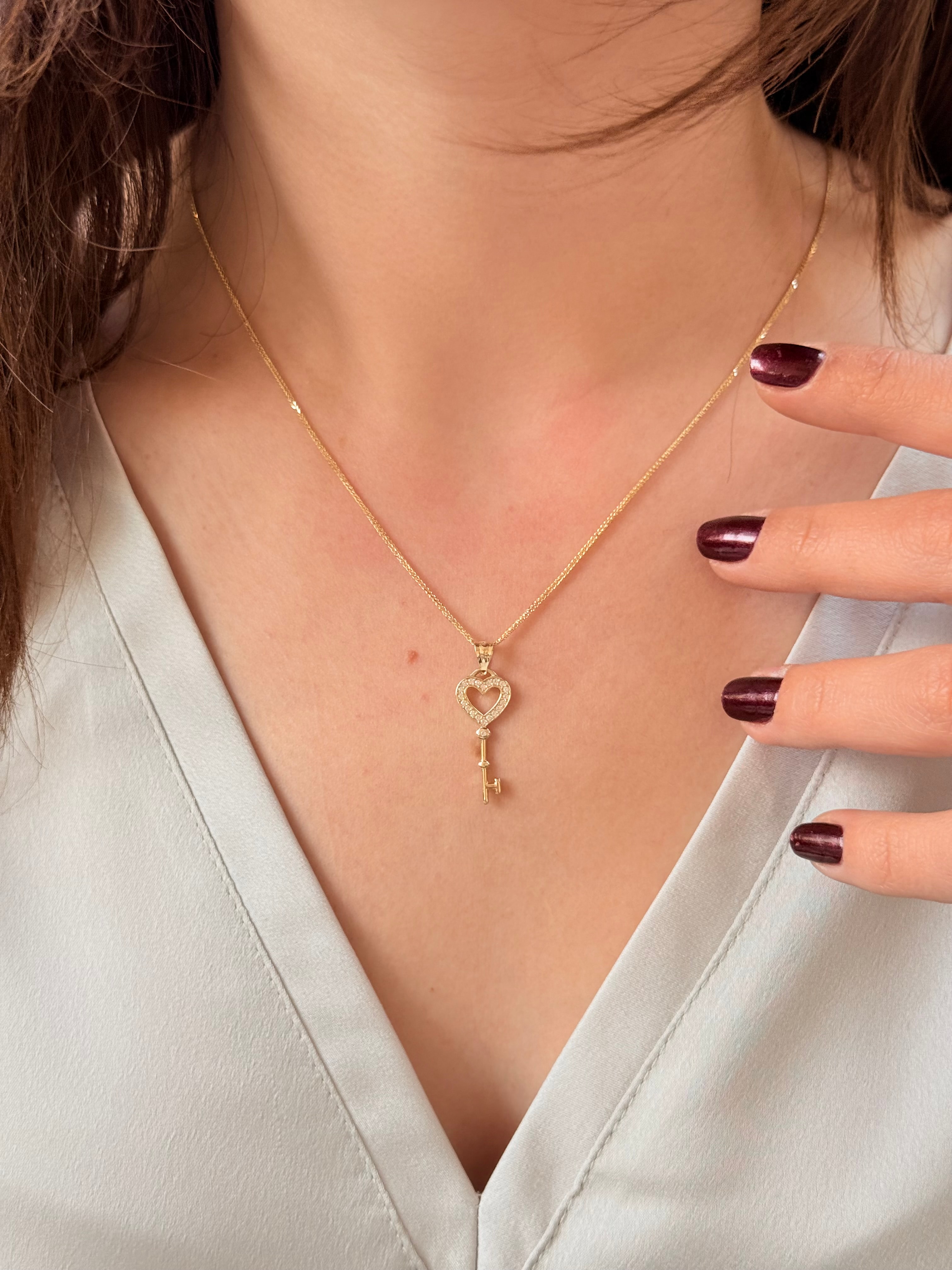 Key Of Love Altın Kolye Ucu