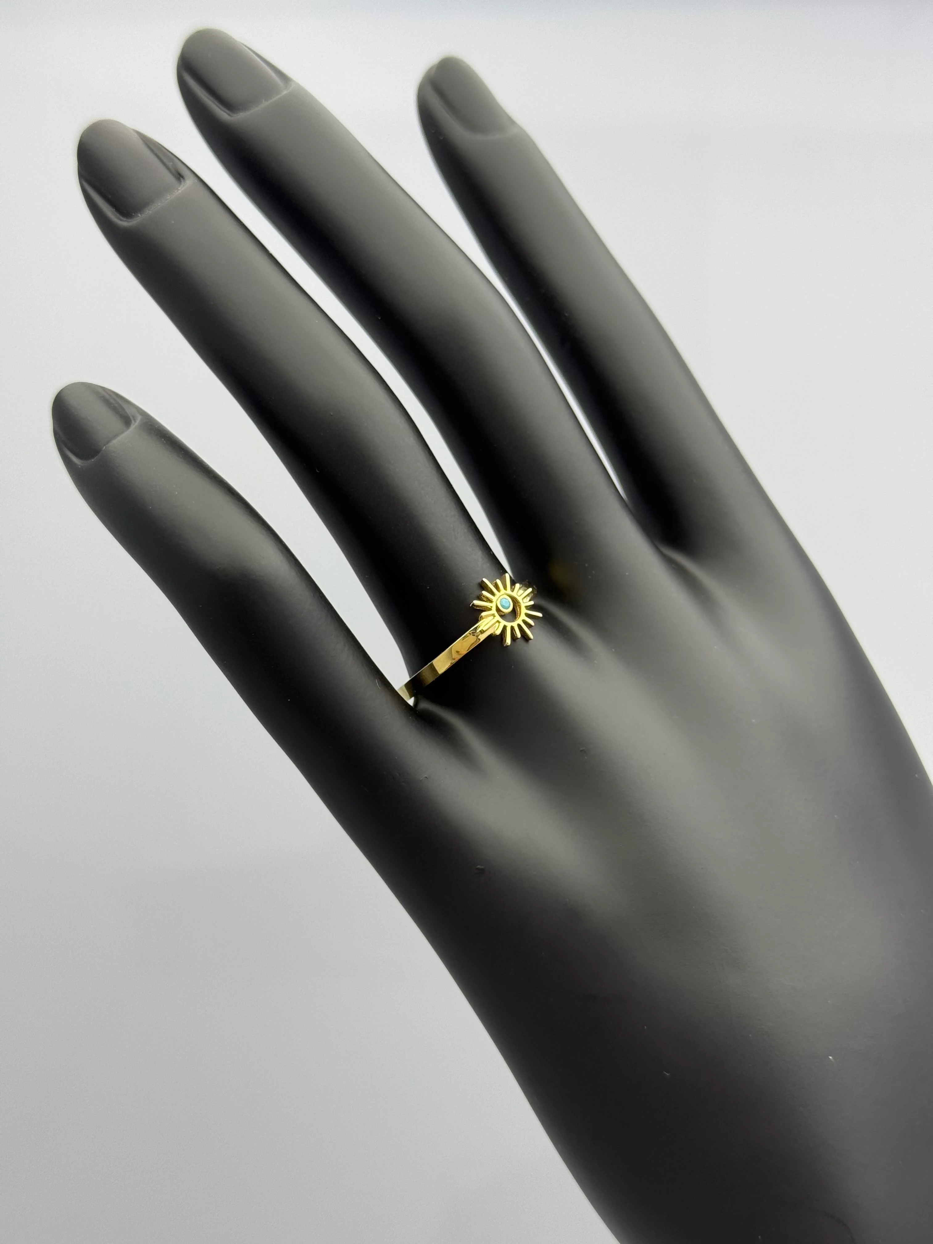 Sonia Mavi Taşlı Altın Yüzük