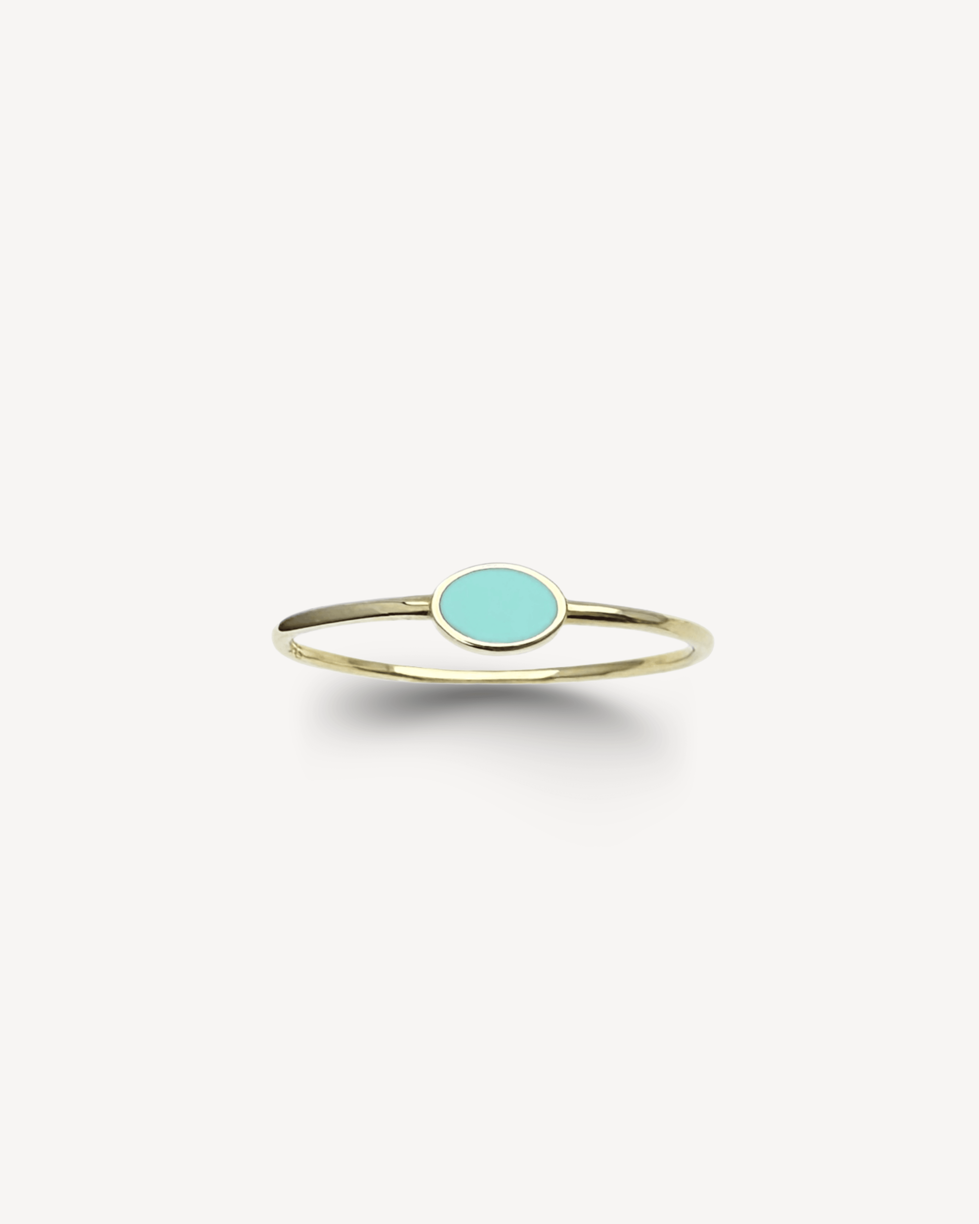 Yolo Minimal Altın Yüzük - Turkuaz