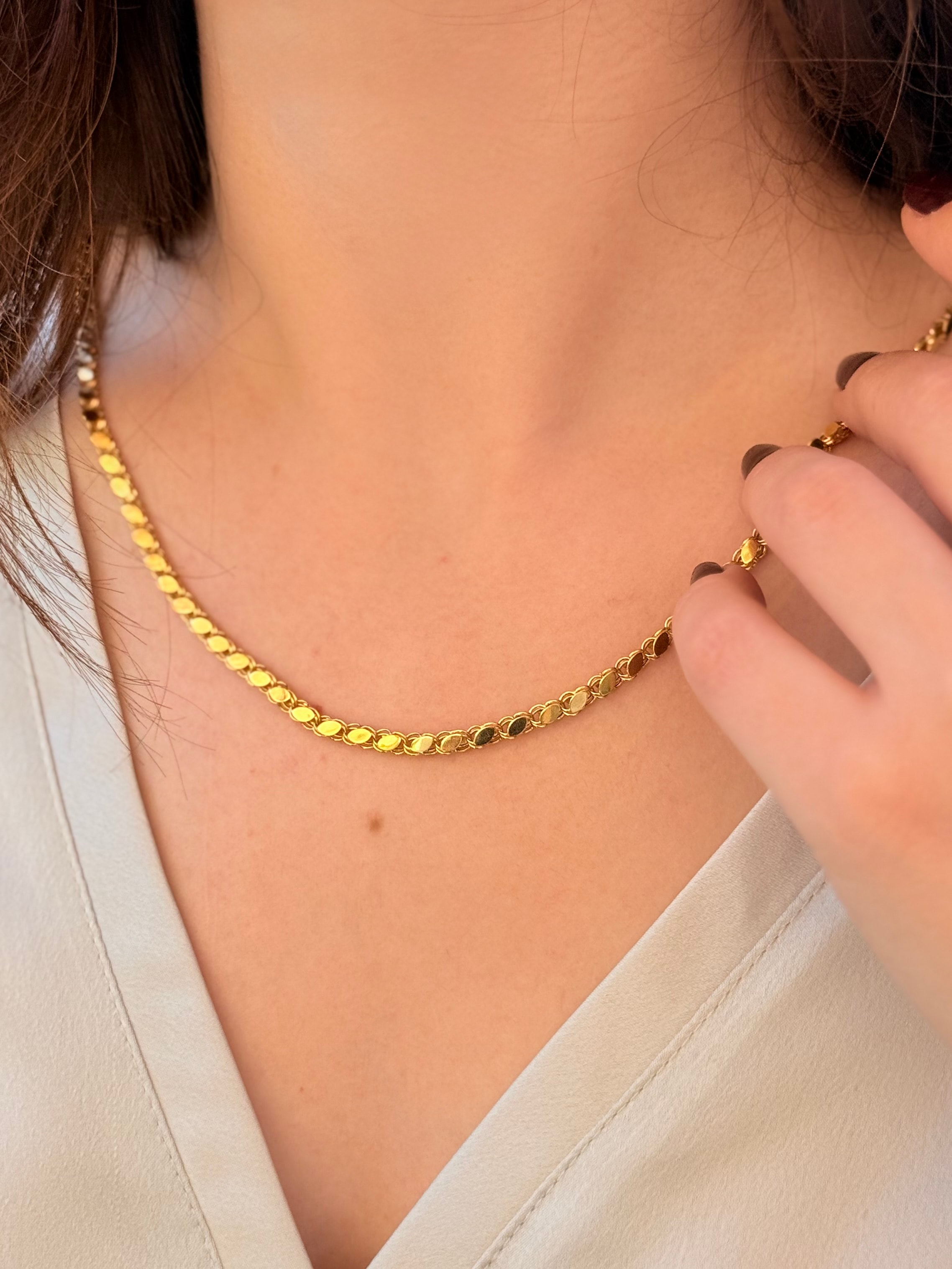 Altın Pul Zincir Kolye