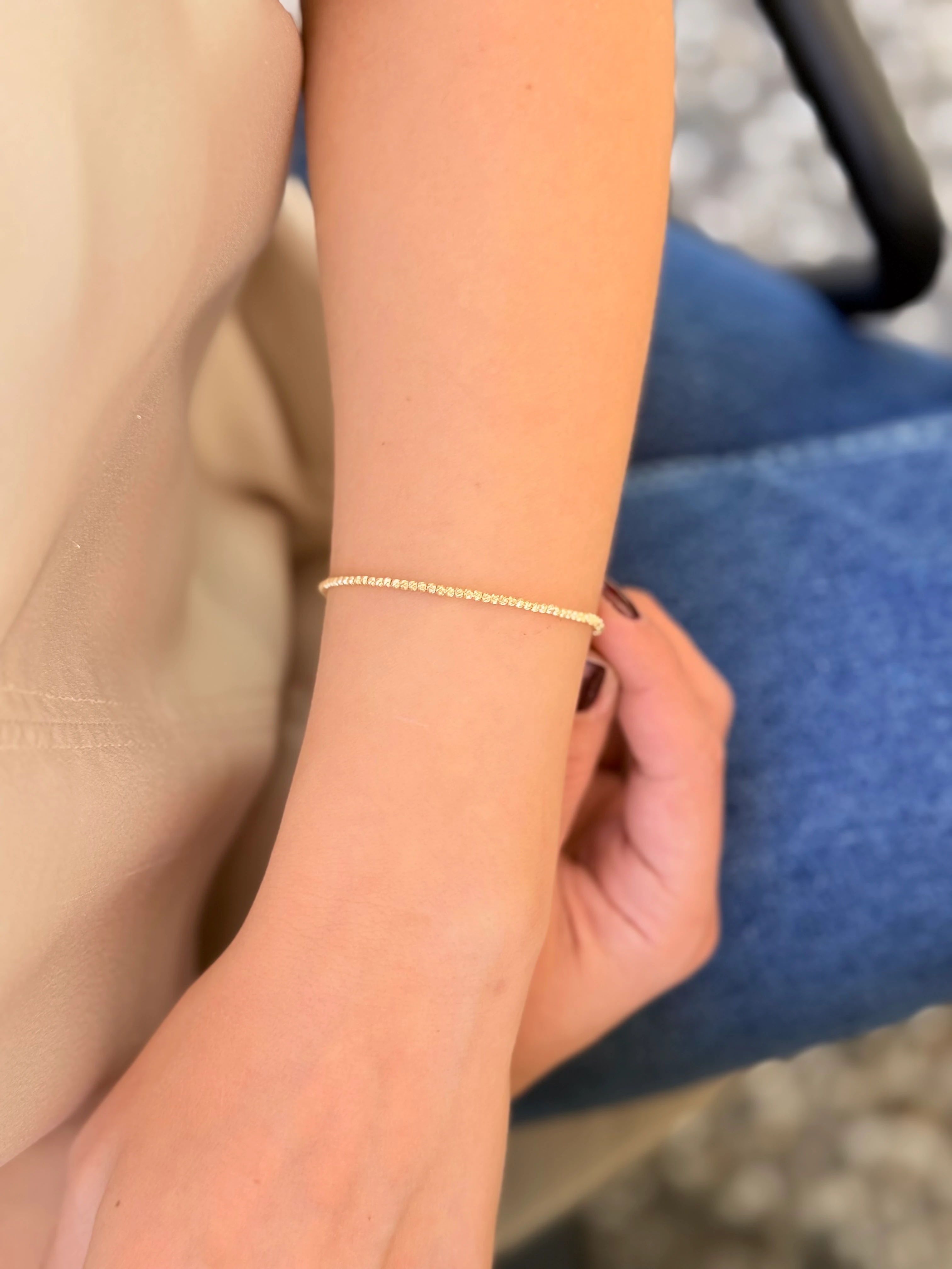 Minimal Dorika Altın Bileklik