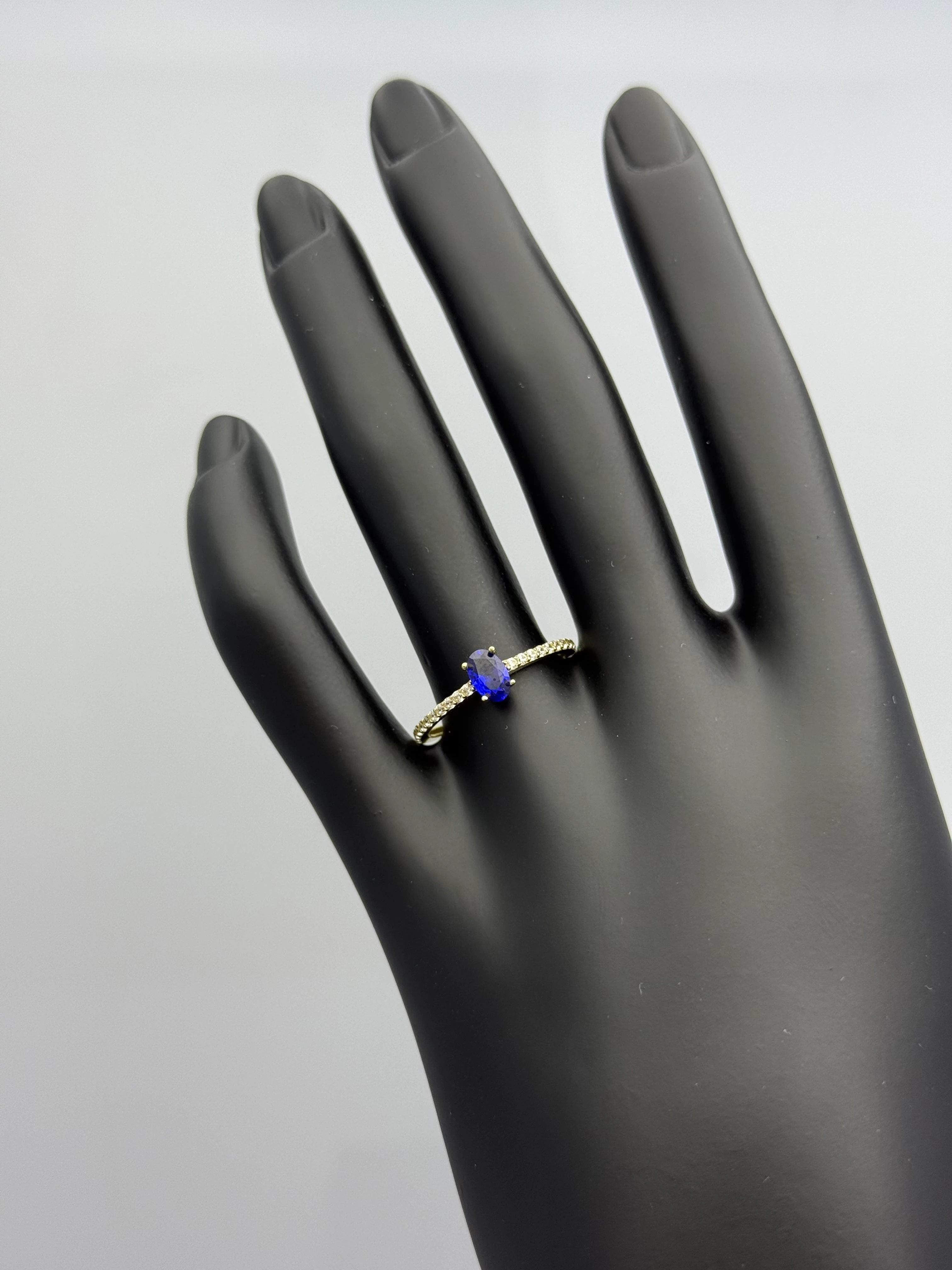 Rosalie Altın Yüzük - Lacivert