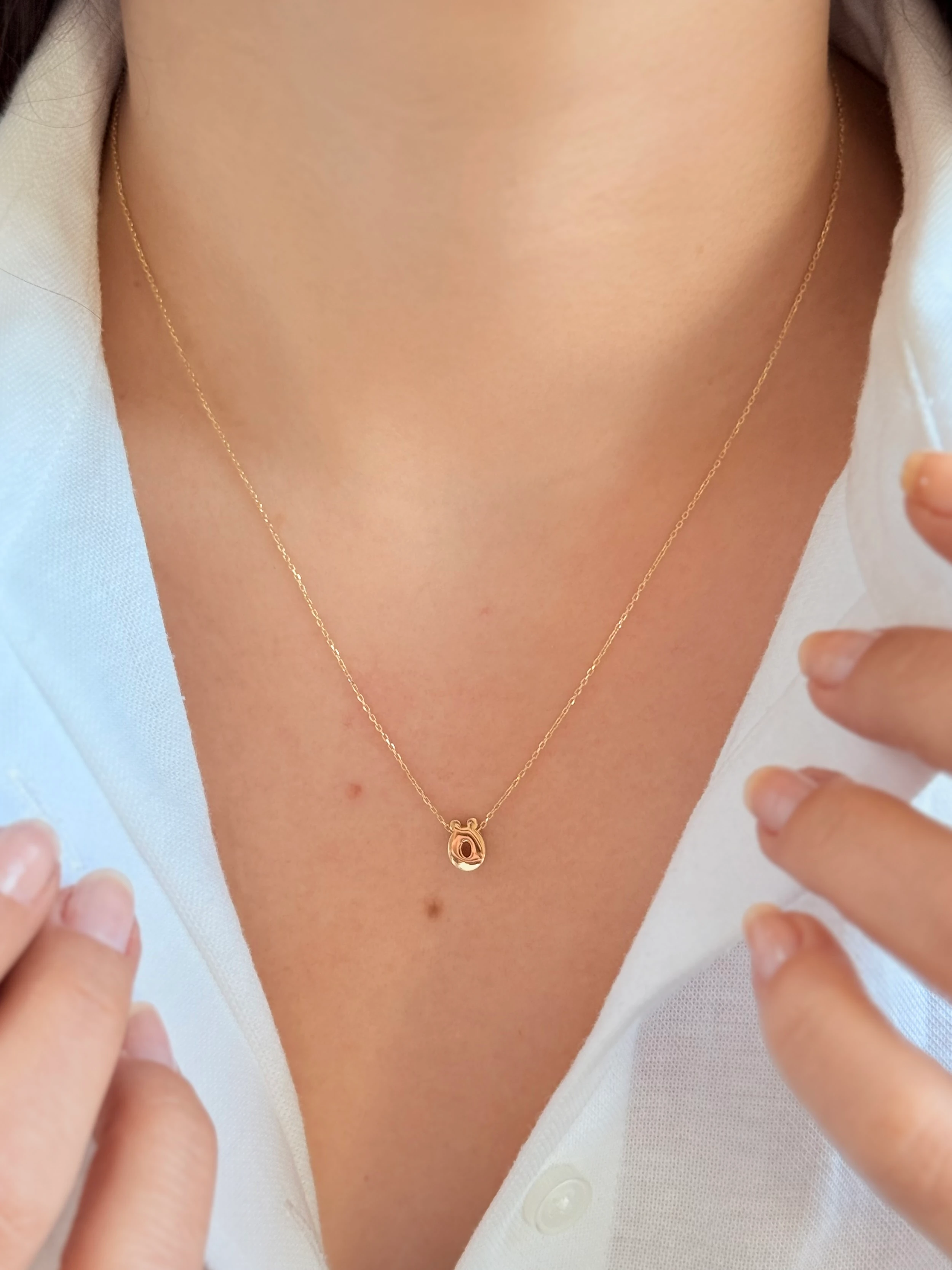 "Ö" Minimal Harfli Altın Kolye