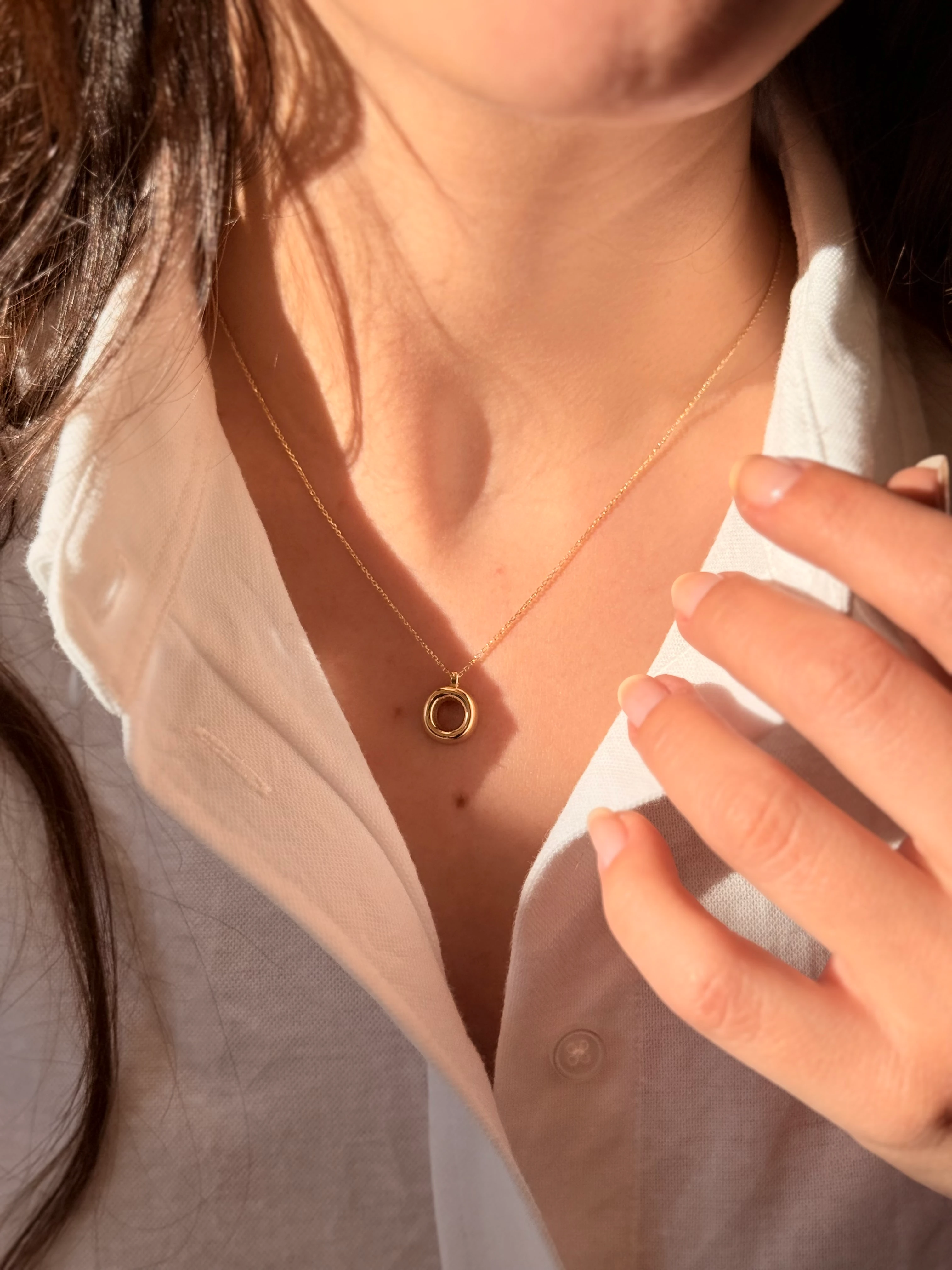 "O" Balon Harf Altın Kolye