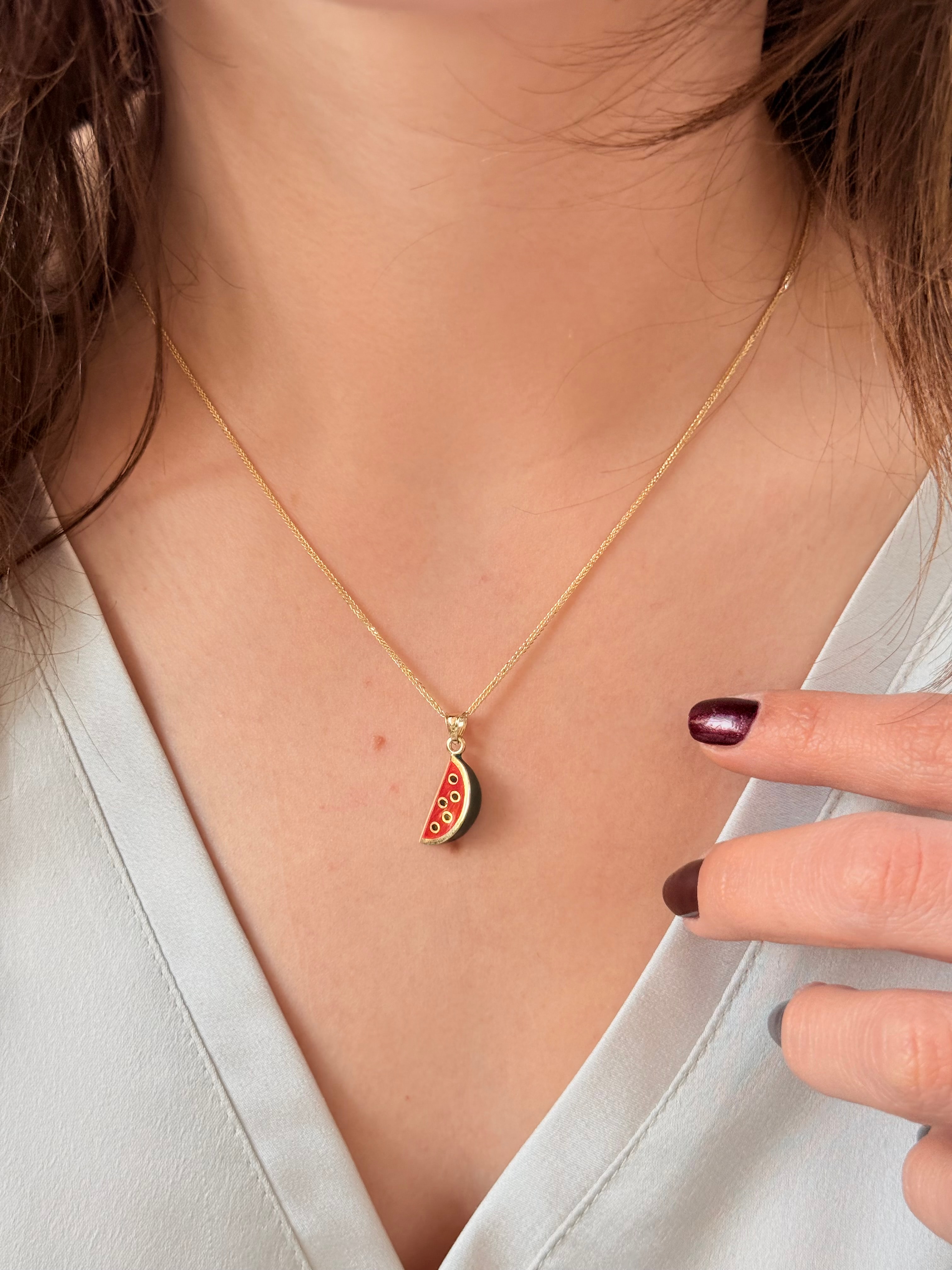 Karpuz Altın Kolye Ucu