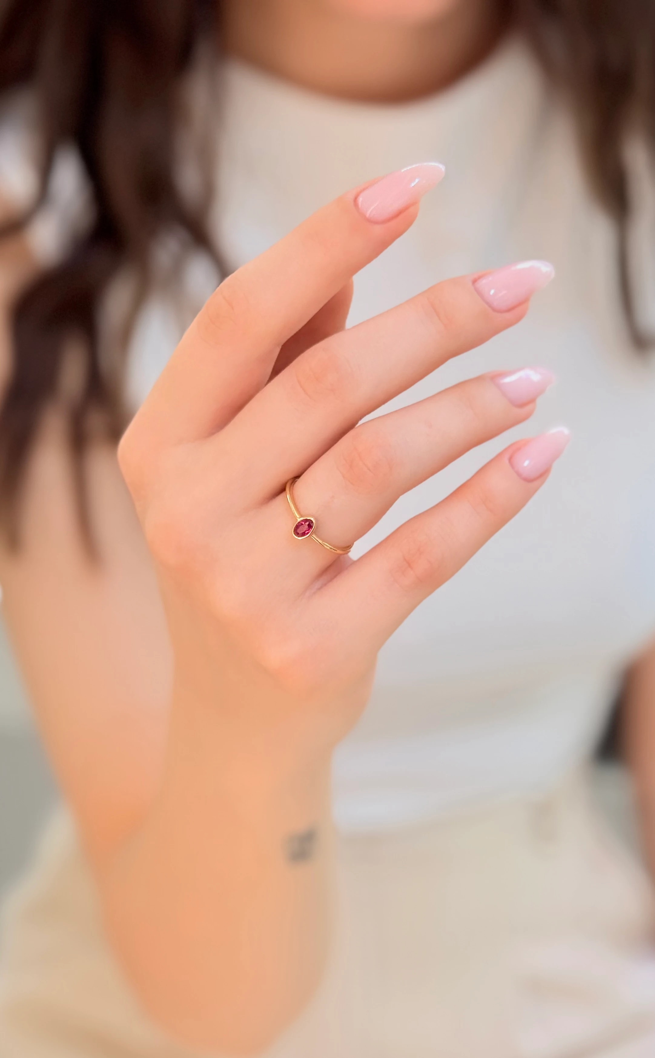 Naia Altın Yüzük - Pembe