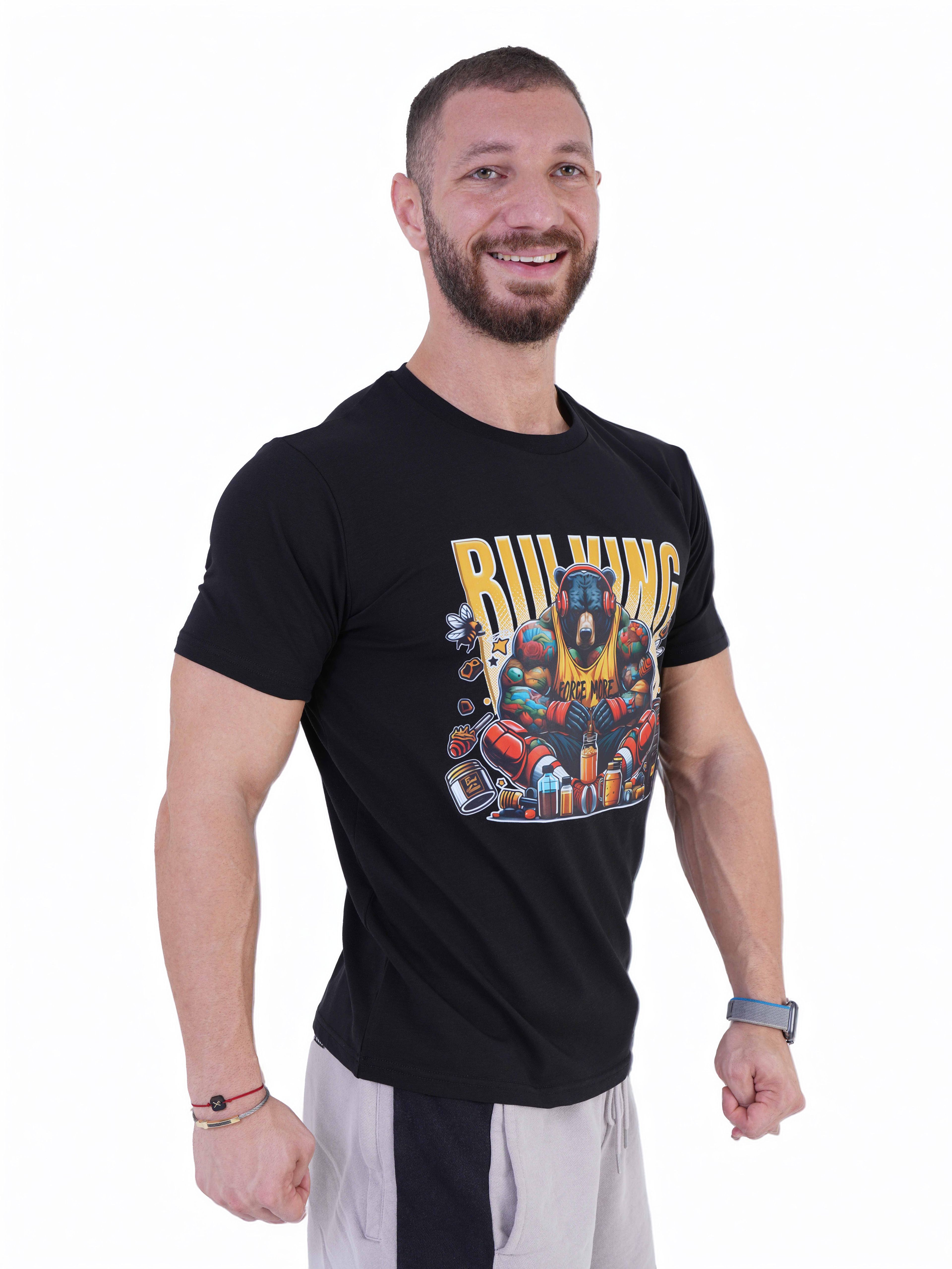 Forcemore Bulking Bear T-Shirt - Black