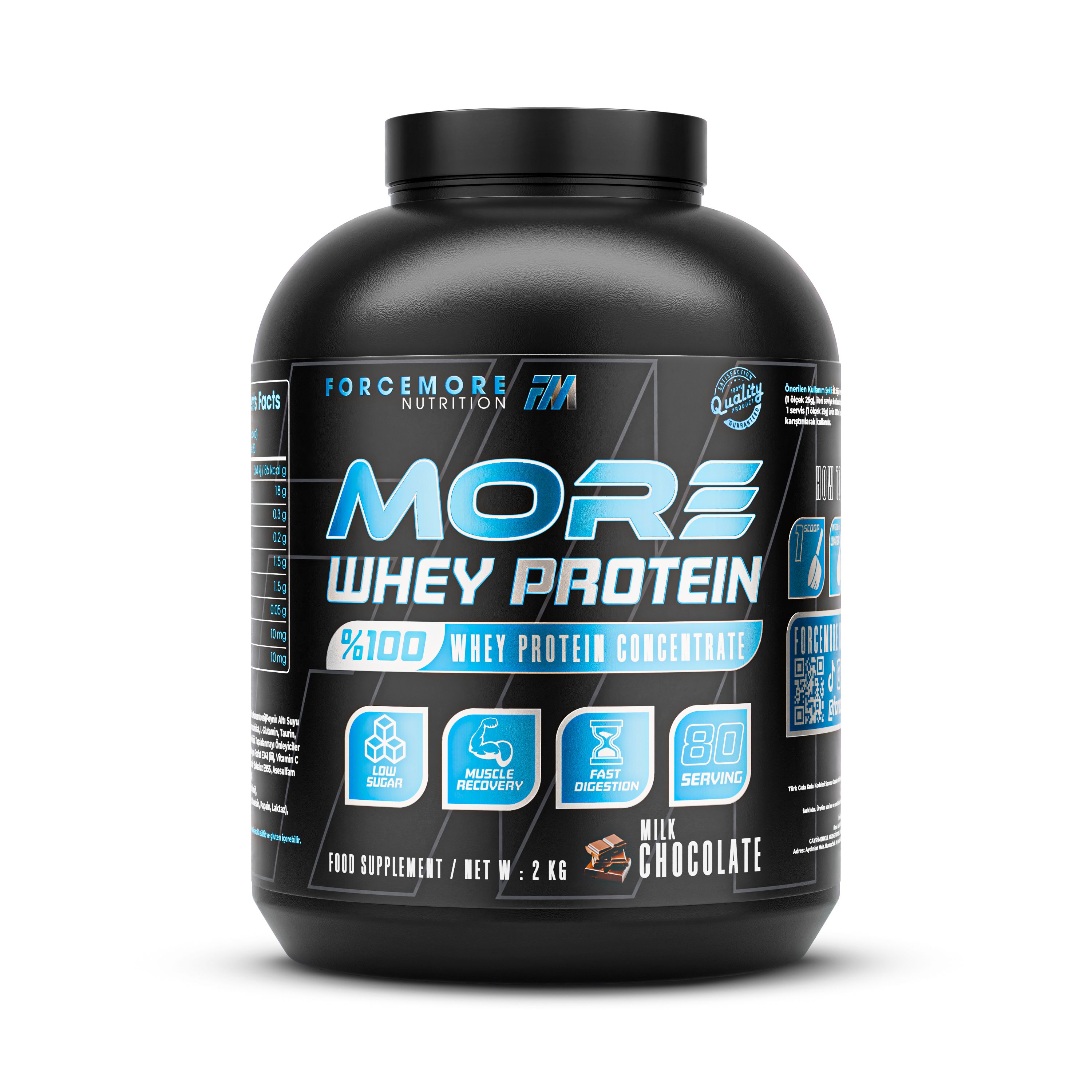 Forcemore Whey Protein Tozu 2000 gr - Çikolata