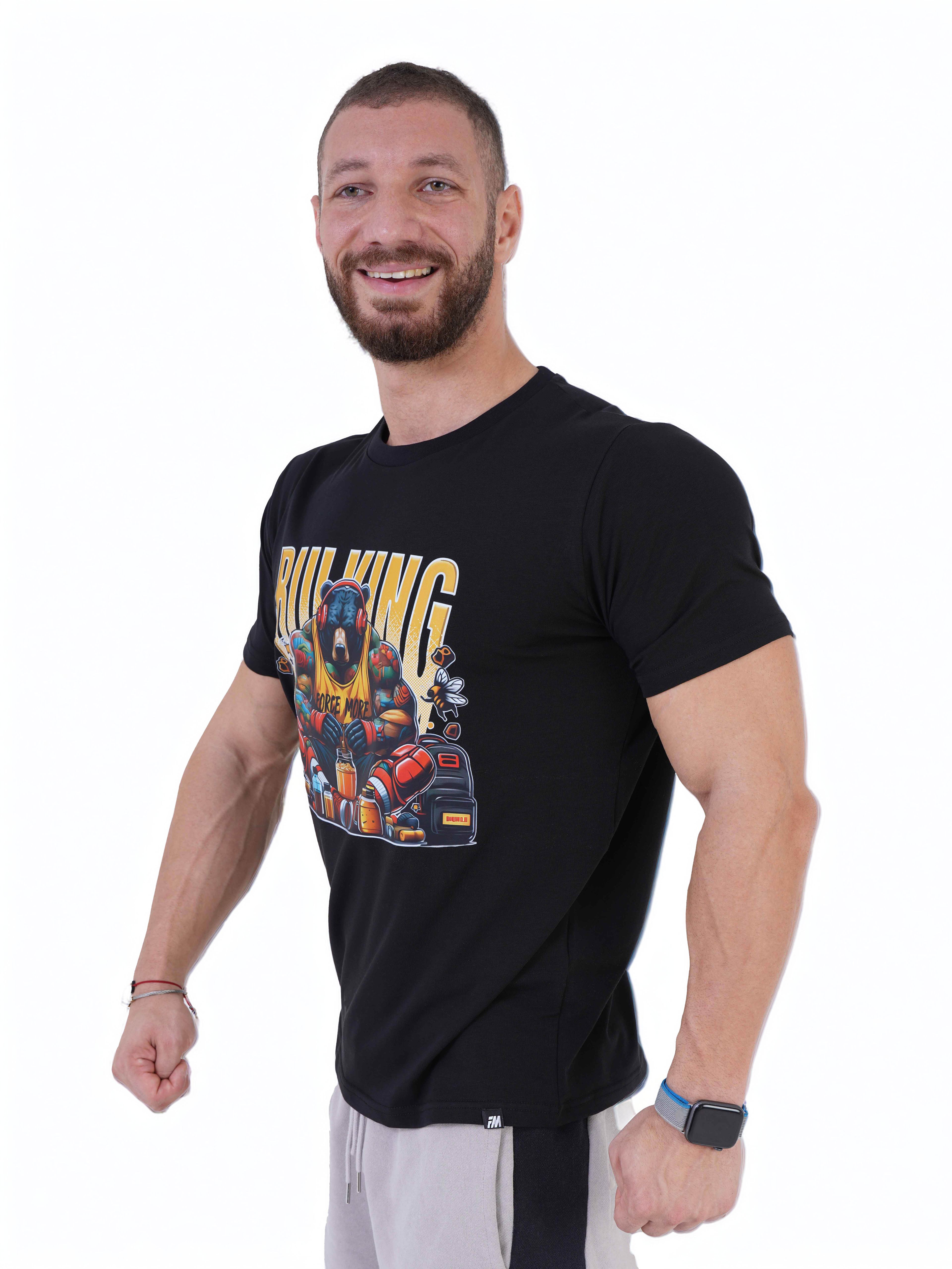 Forcemore Bulking Bear T-Shirt - Black