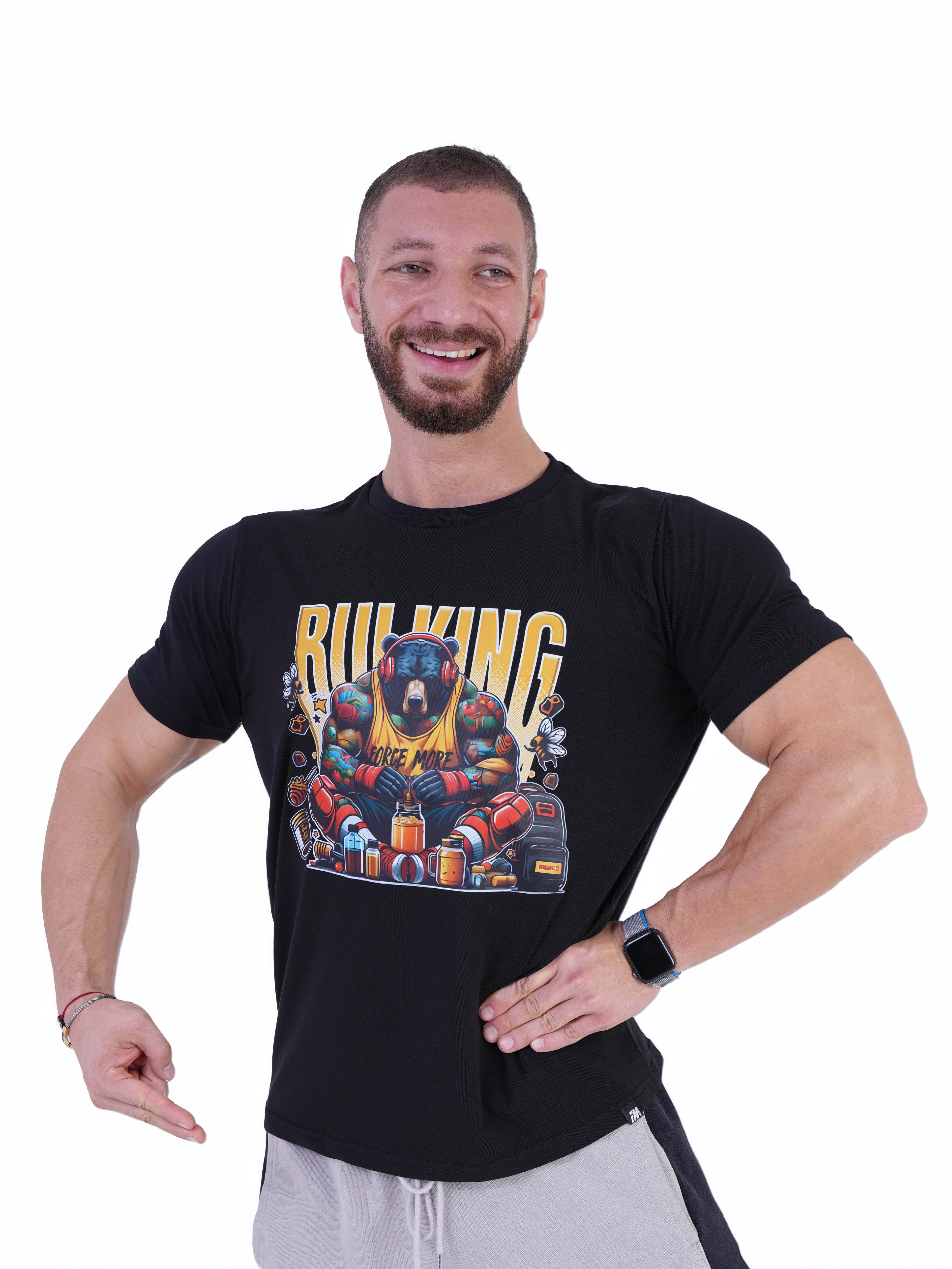 Forcemore Bulking Bear T-Shirt - Black