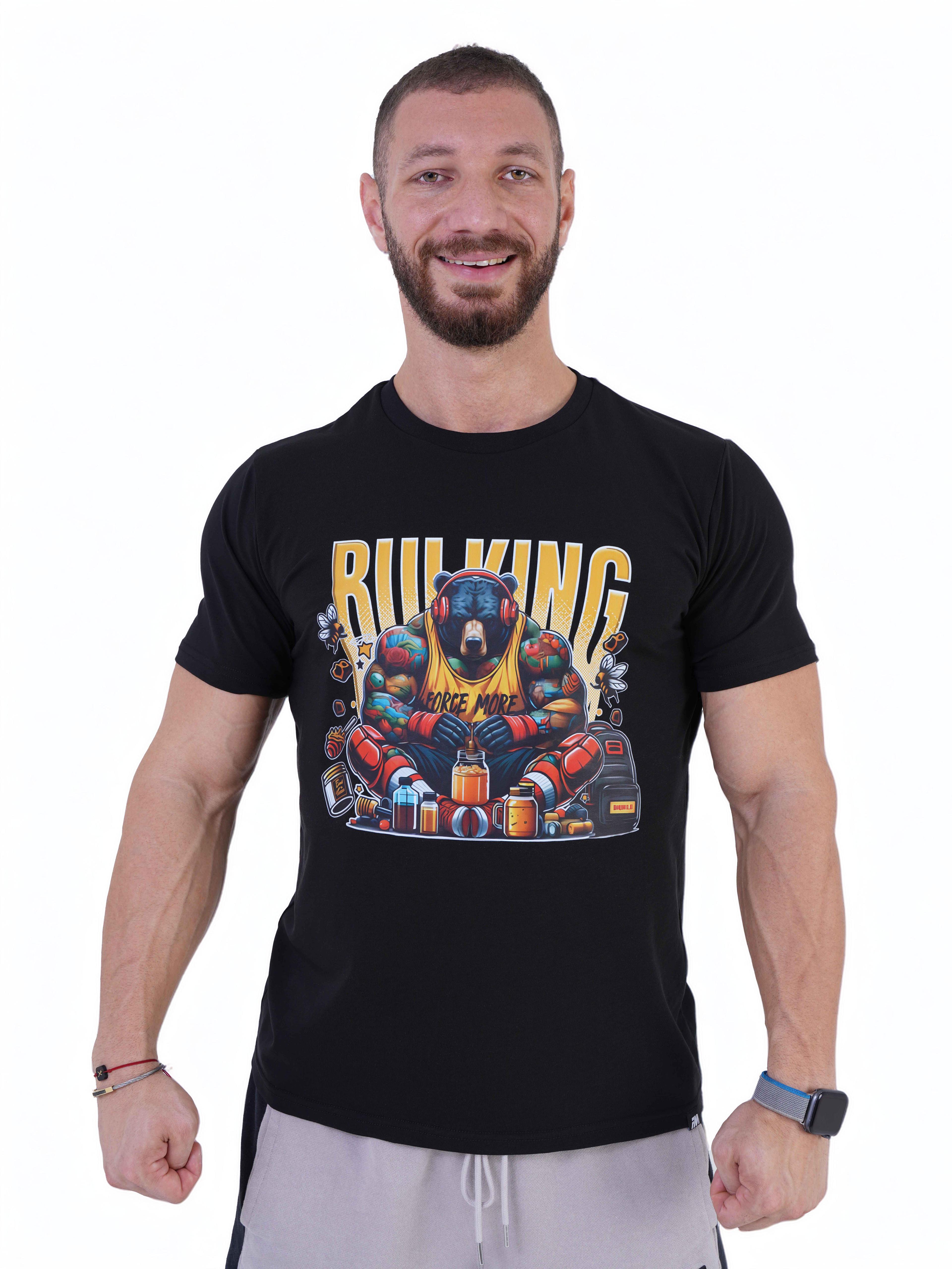 Forcemore Bulking Bear T-Shirt - Black